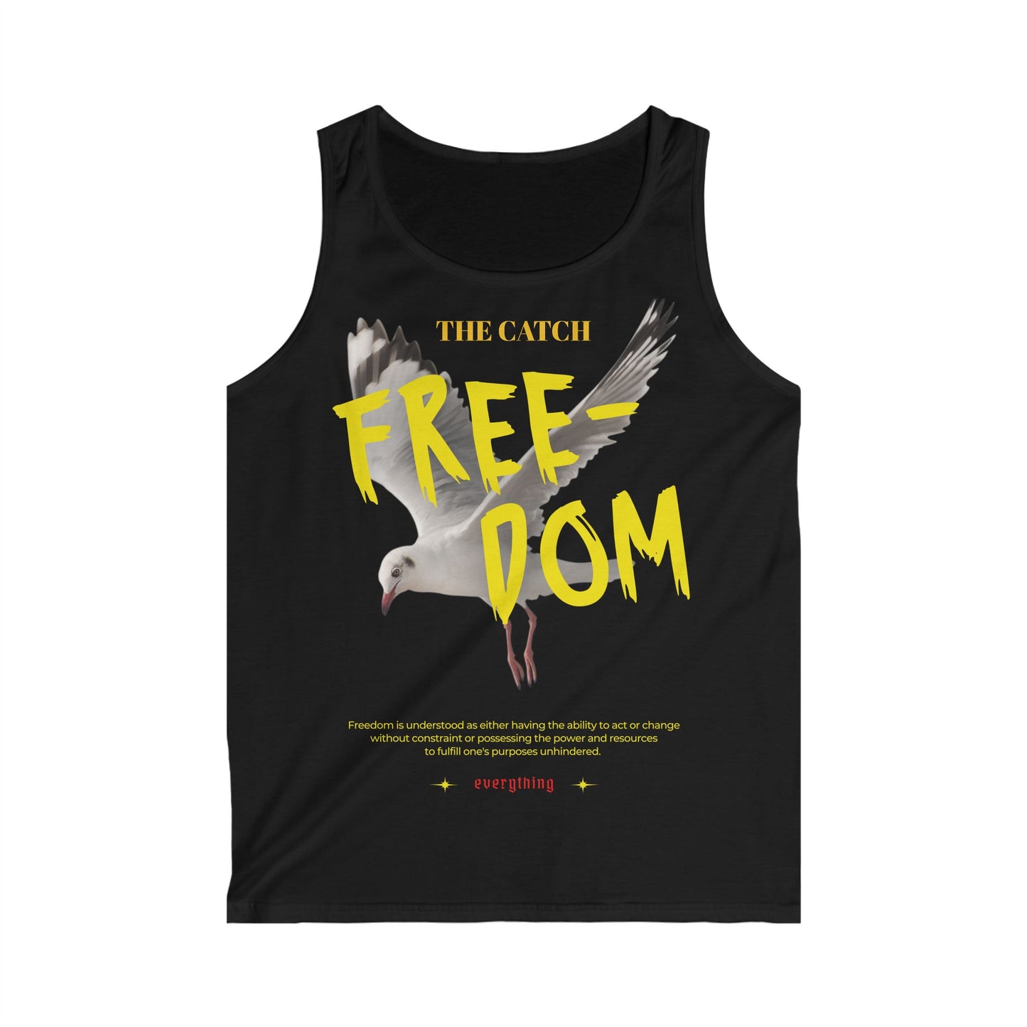 Men's Softstyle Tank Top - Freedom Catch Graphic Tee
