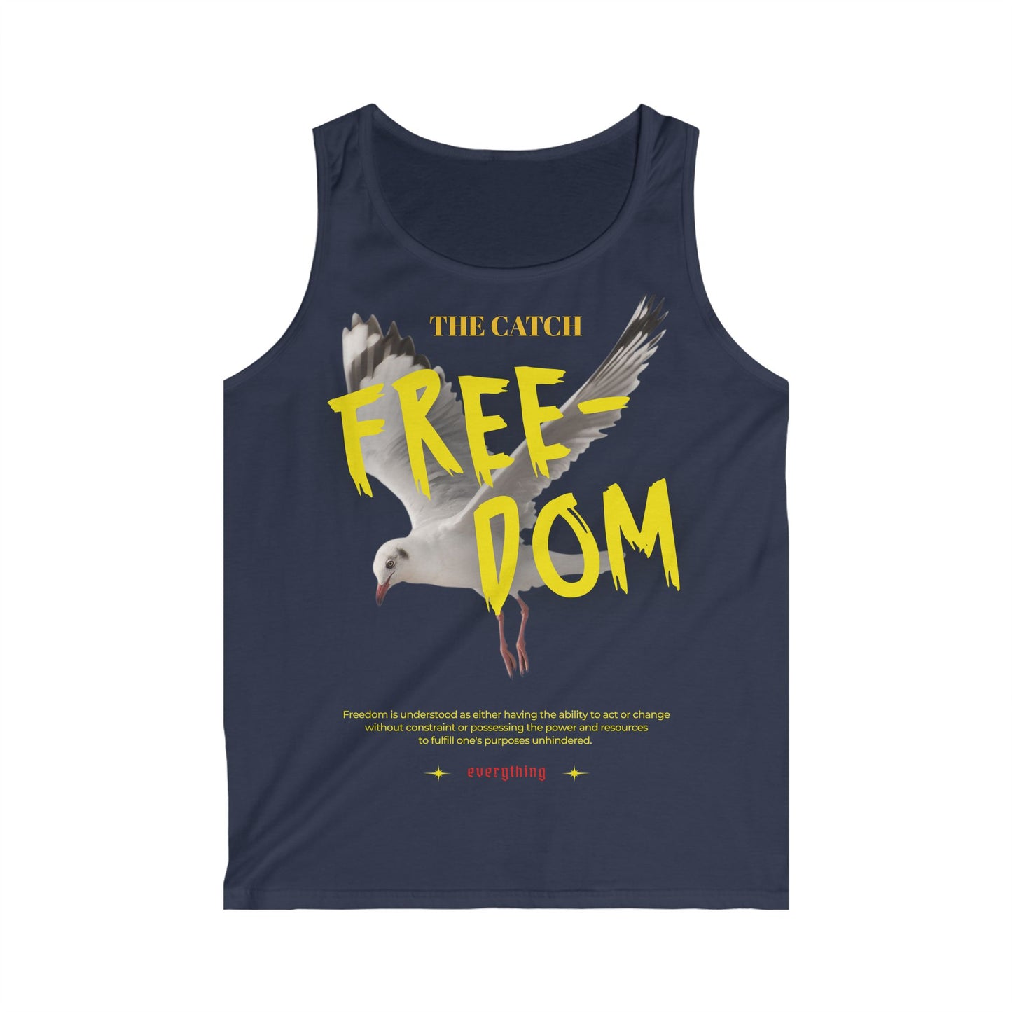 Men's Softstyle Tank Top - Freedom Catch Graphic Tee