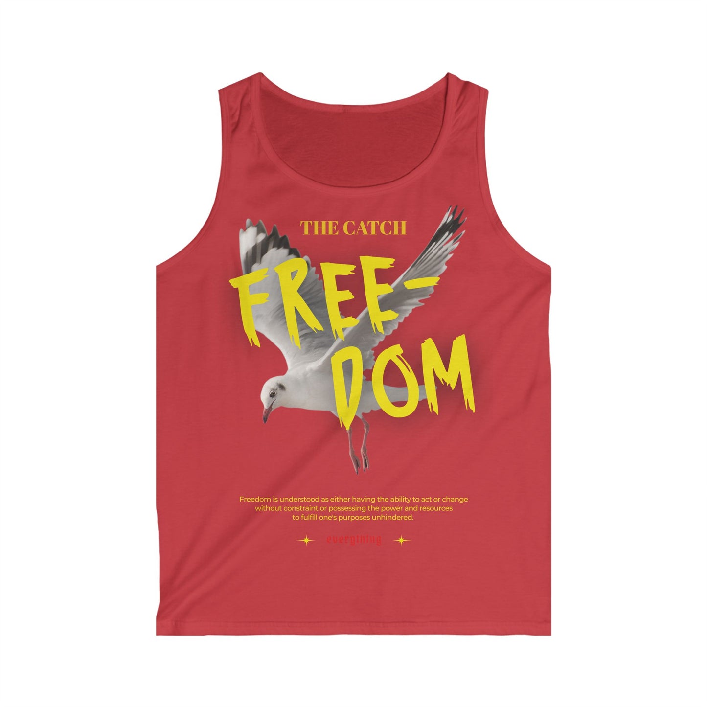 Men's Softstyle Tank Top - Freedom Catch Graphic Tee