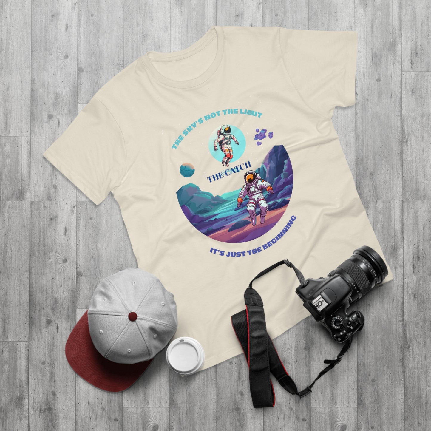 Astronaut Adventure Men's T-Shirt - 'The Sky's Not the Limit, It's Just the Beginning'