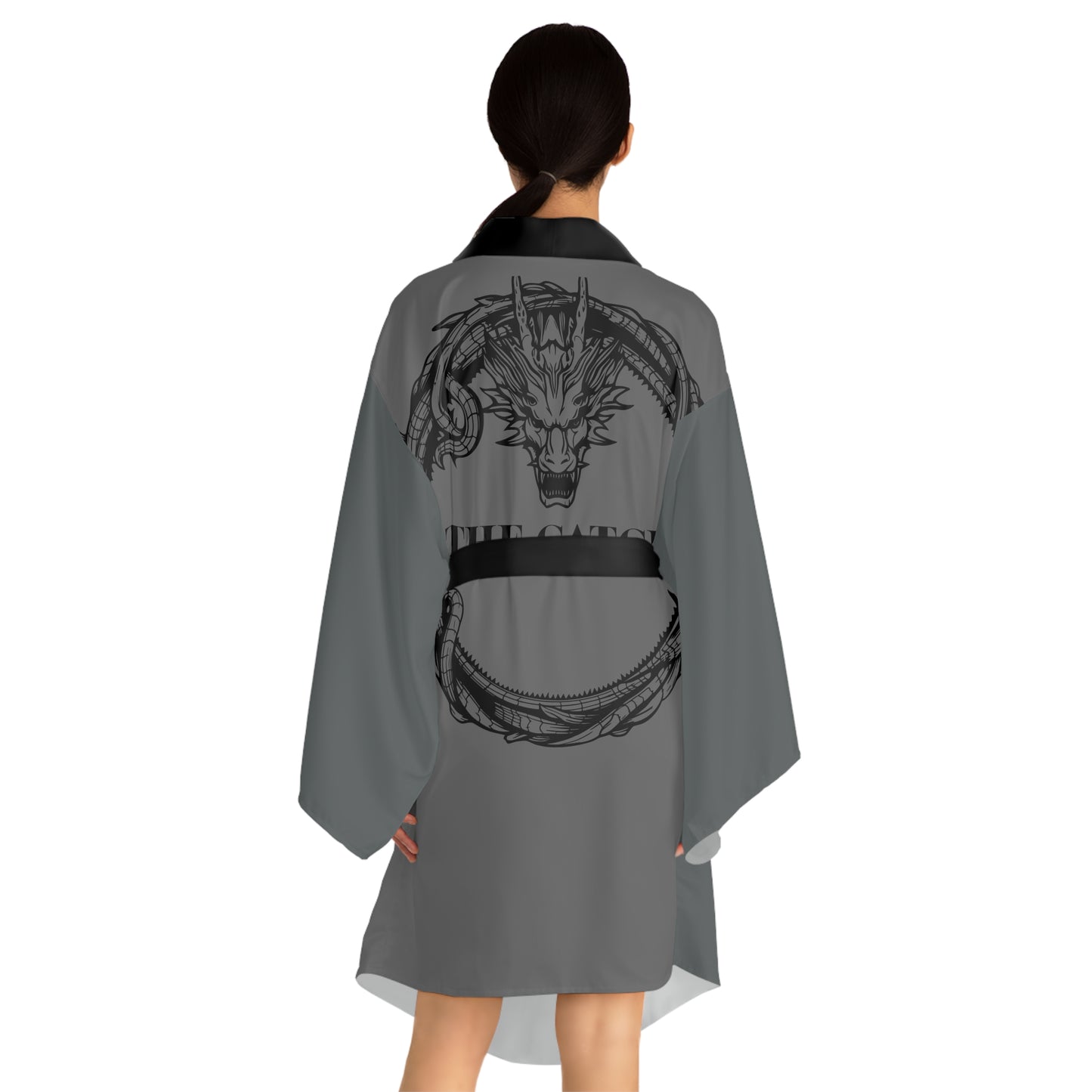Chic Long Sleeve Kimono Robe, Cozy Loungewear, Stylish Sleepwear, Elegant Gift for Her, Spa Day Essentials, Unique Homewear - THE CATCH
