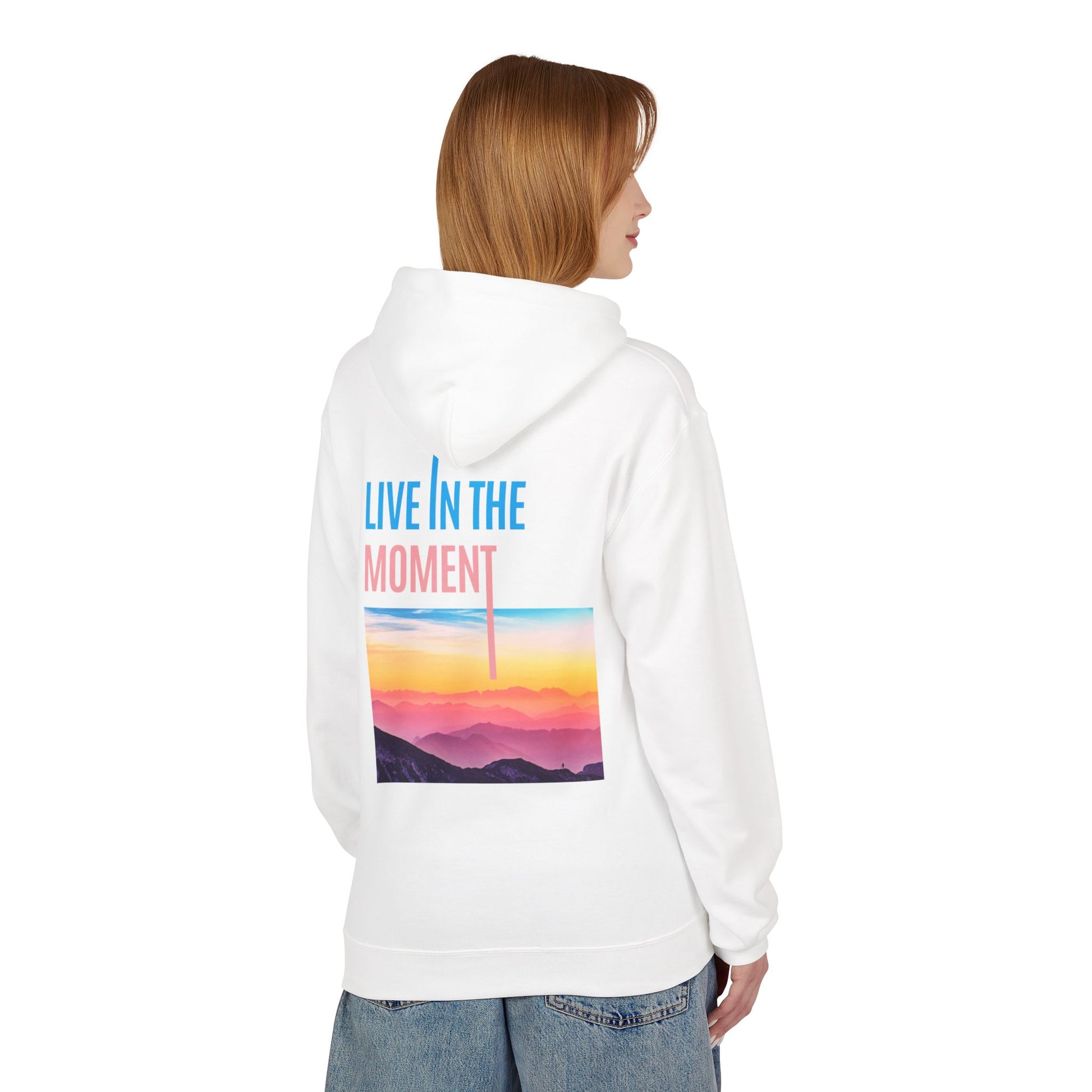 Midweight Hoodie - "Live in the Moment" Casual Fleece Sweatshirt - THE CATCH