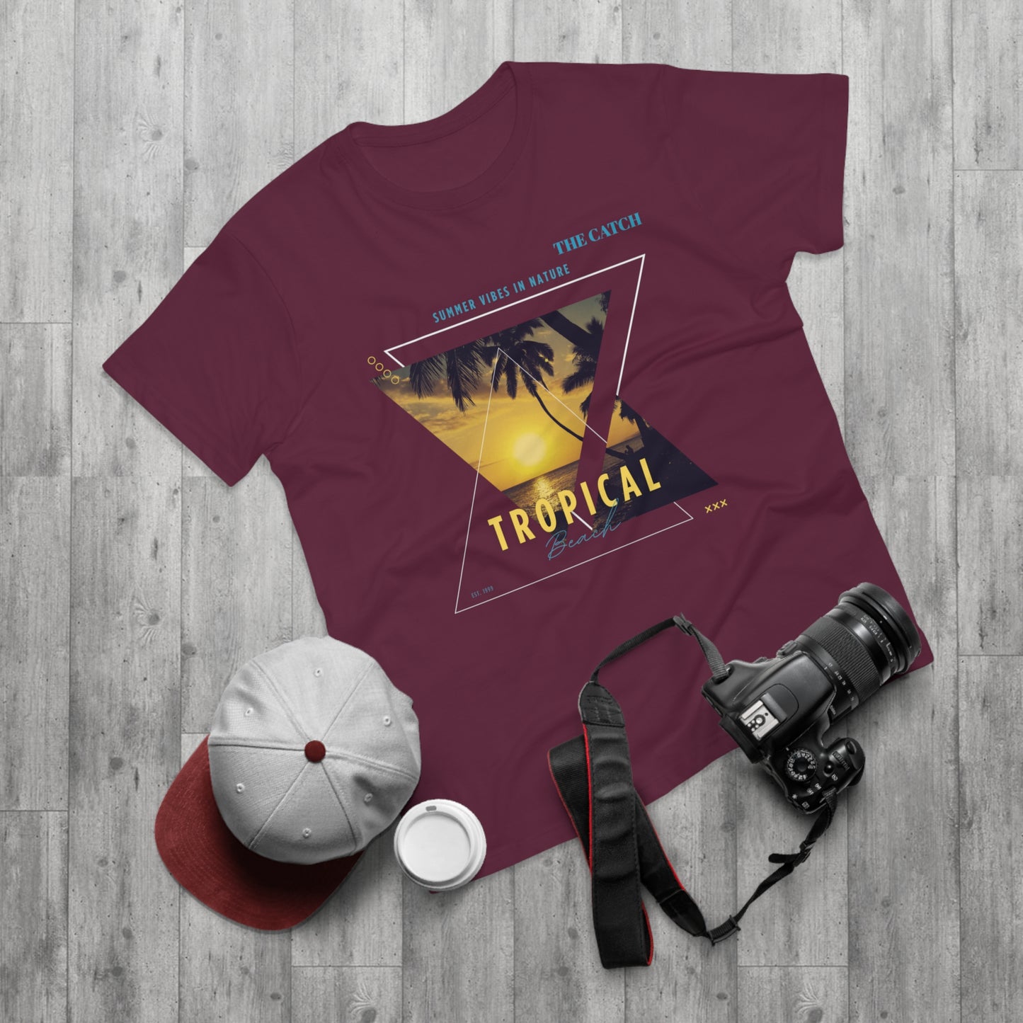 Tropical Vibes Men's T-Shirt - Summer Nature Graphic Tee