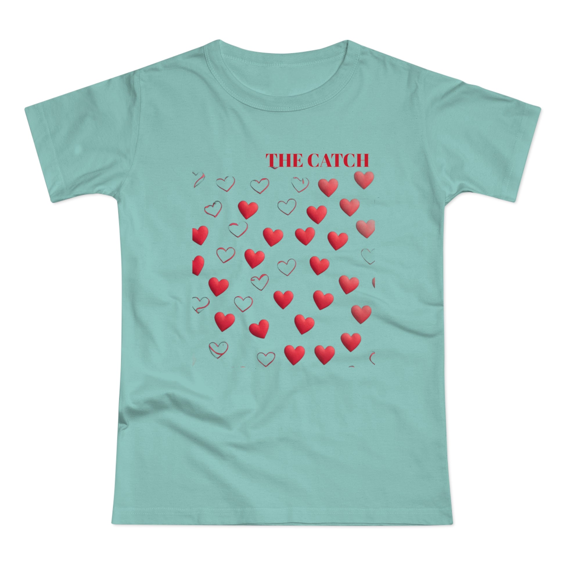 Romantic Hearts Women's T-Shirt - 'The Catch' Design - THE CATCH