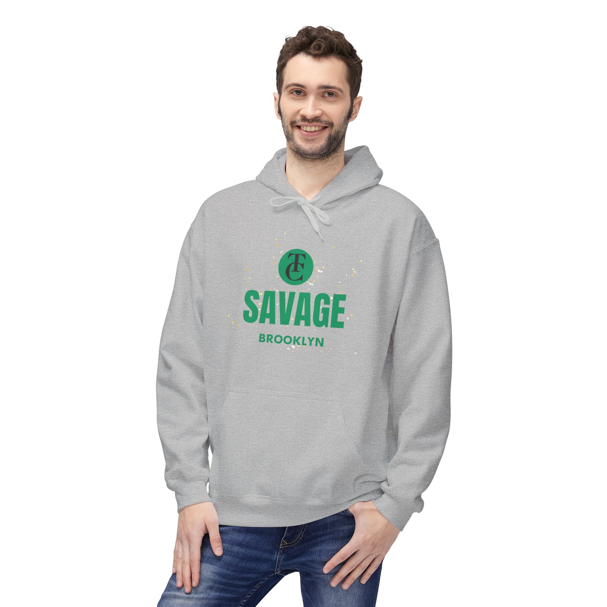 Savage Brooklyn Midweight Fleece Hoodie - Casual Streetwear Fashion - THE CATCH