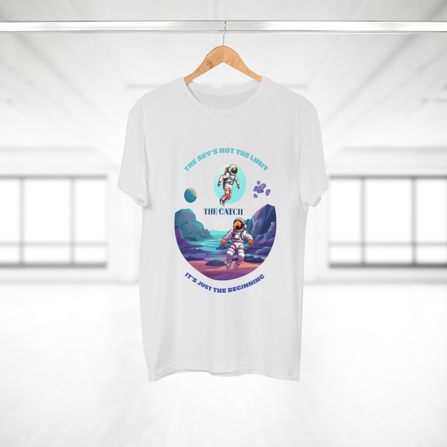 Astronaut Adventure Men's T-Shirt - 'The Sky's Not the Limit, It's Just the Beginning'