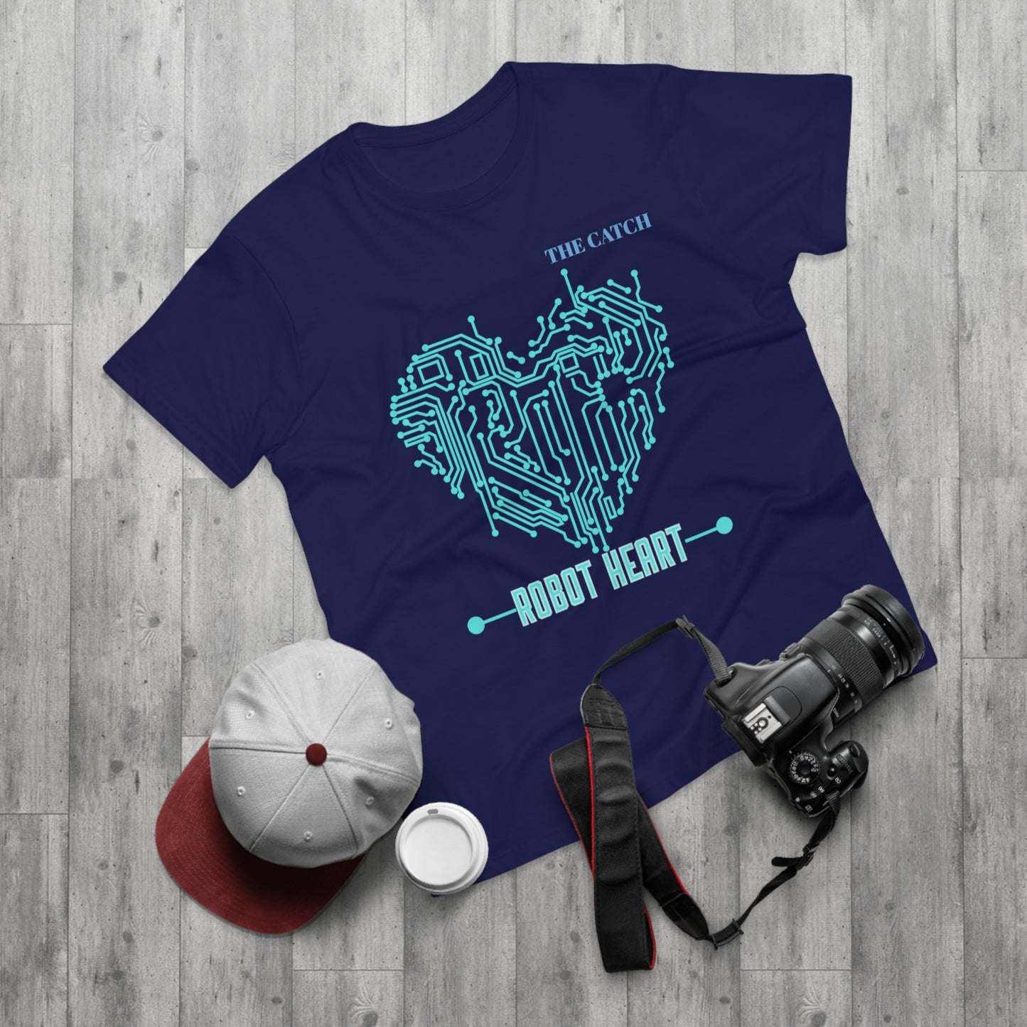 Robot Heart Graphic Tee for Tech Enthusiasts