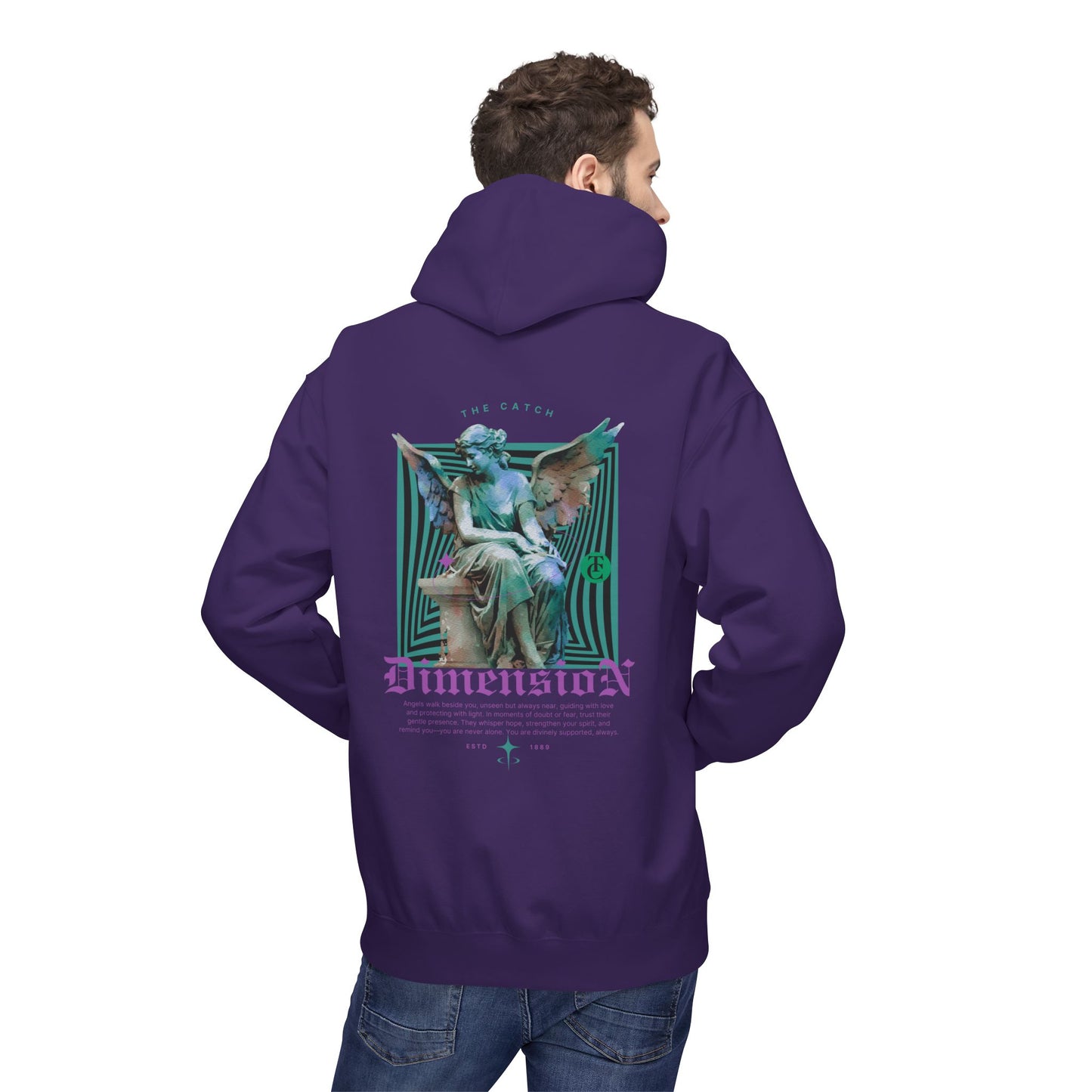 Cosmic Dimension Hoodie | Softstyle Fleece Wear, Unique Graphic Pullover, Gift for Astronomers, Casual Streetwear