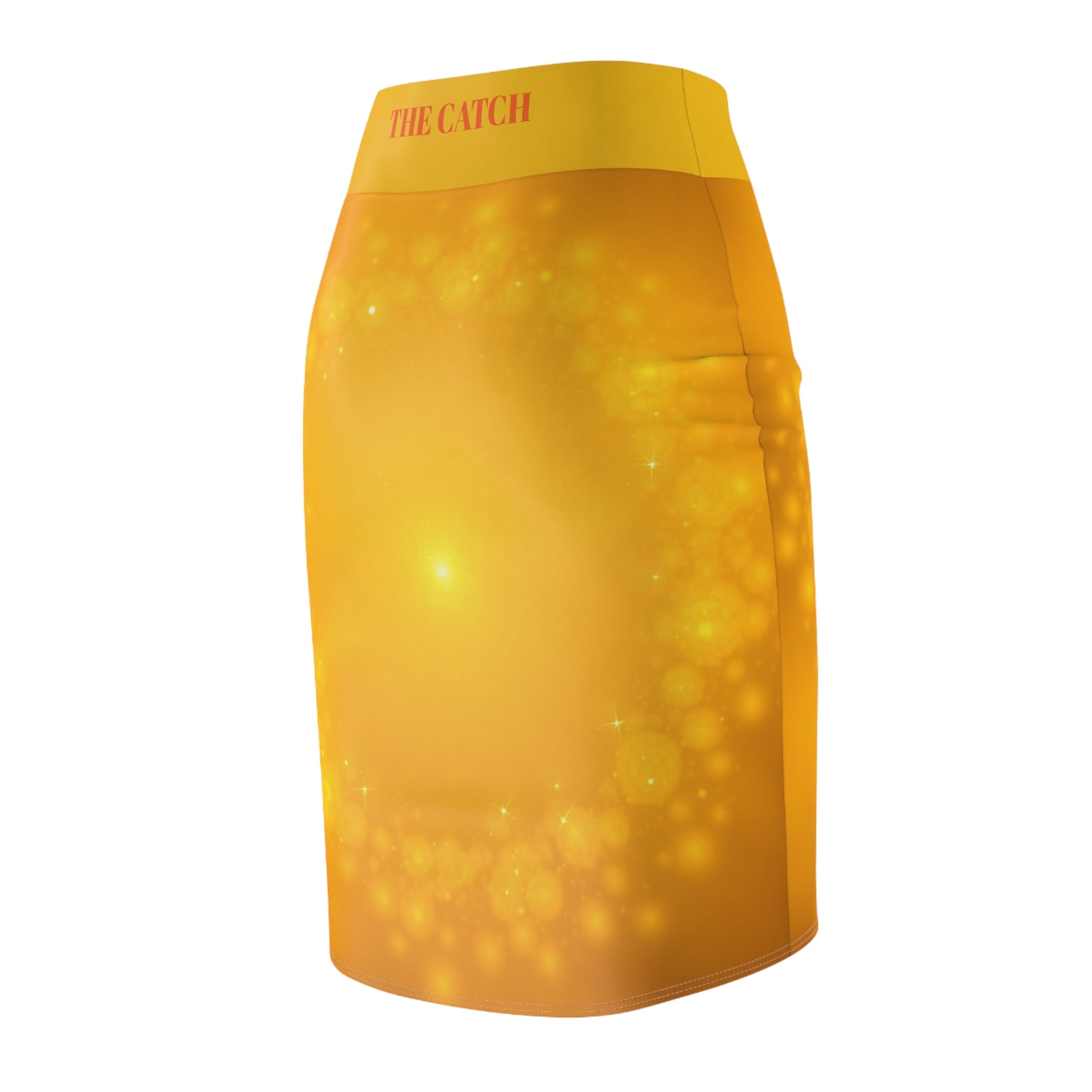 Sunny Glow Women's Pencil Skirt - Bright Yellow Design, Casual Chic, Summer Fashion, Party Wear, Gift for Her - THE CATCH