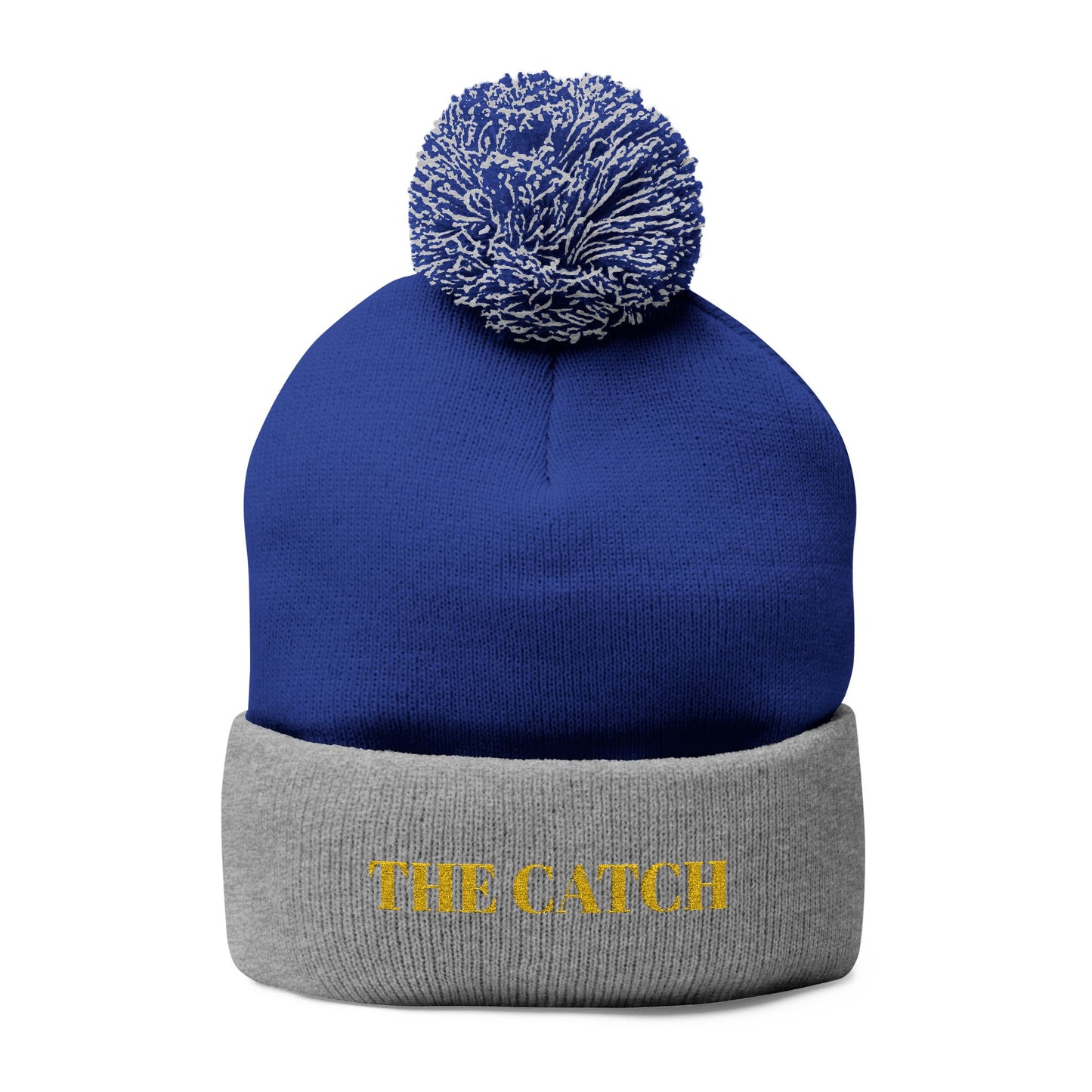 Cozy Embroidered Pom-Pom Knit Cap, - THE CATCH