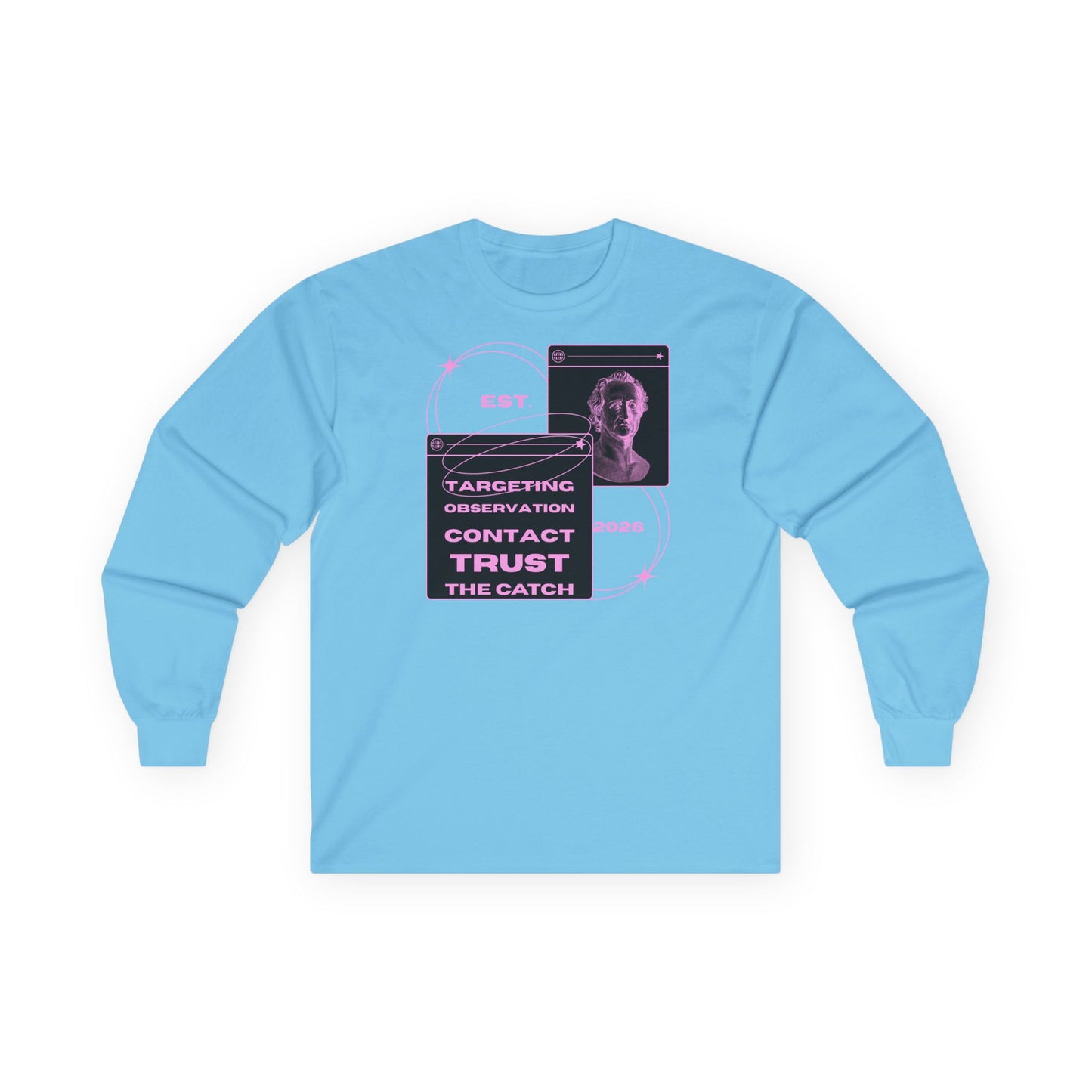 Retro Graphic Long Sleeve Tee - Trust the Catch - Ideal for Casual Outings & Events - THE CATCH