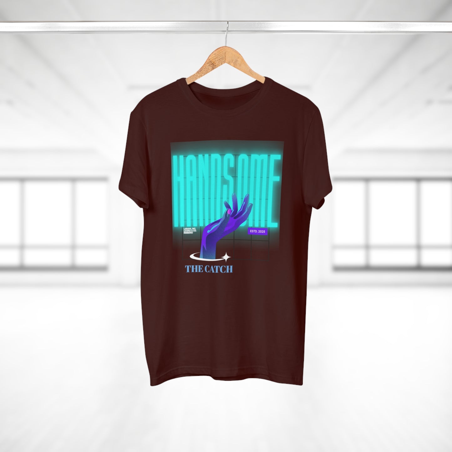 Stylish Graphic Tee for Men - 'Handsome' Design - THE CATCH