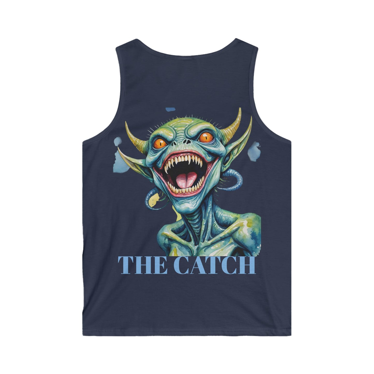 Men's Softstyle Tank Top - "The Catch" Graphic Tee for Summer Adventures