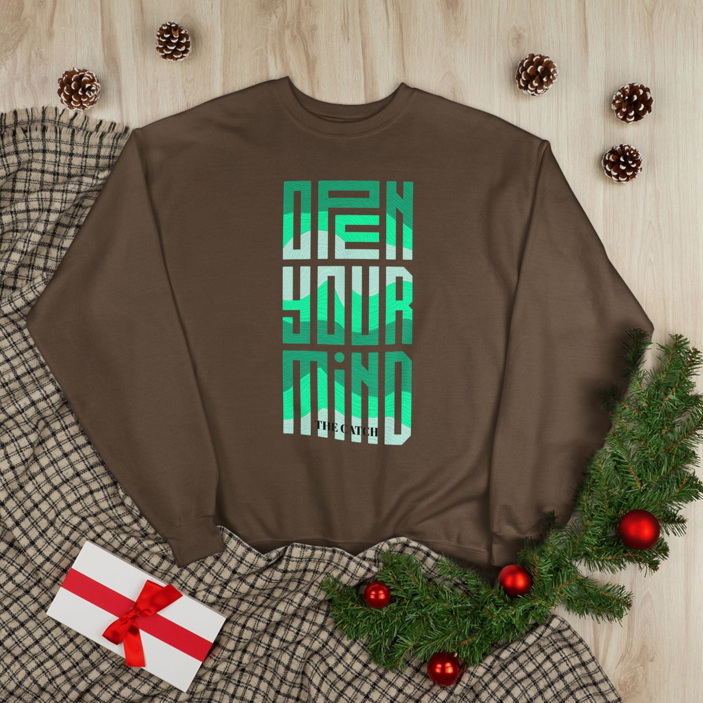 Open Your Mind  Eco-Friendly Sweatshirt | Minimalist Graphic Crewneck