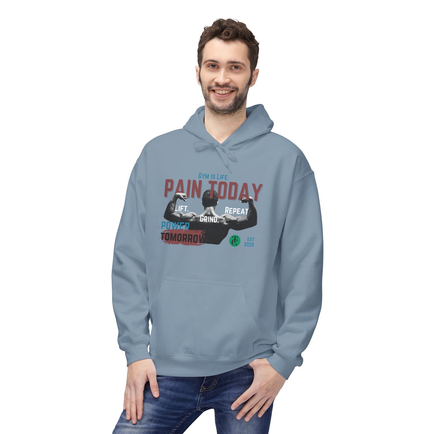 Empowering Fleece Hoodie | Gym Motivation | Pain Today, Power Tomorrow Workout Gear | Fitness Gift | Casual Wear