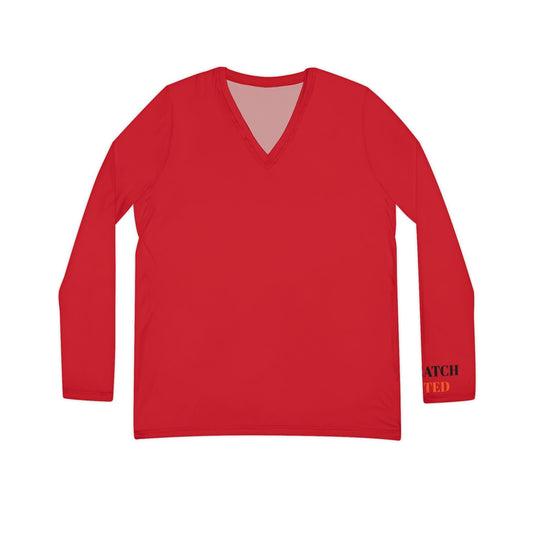 Women's Long Sleeve V-neck Shirt (AOP) - THE CATCH