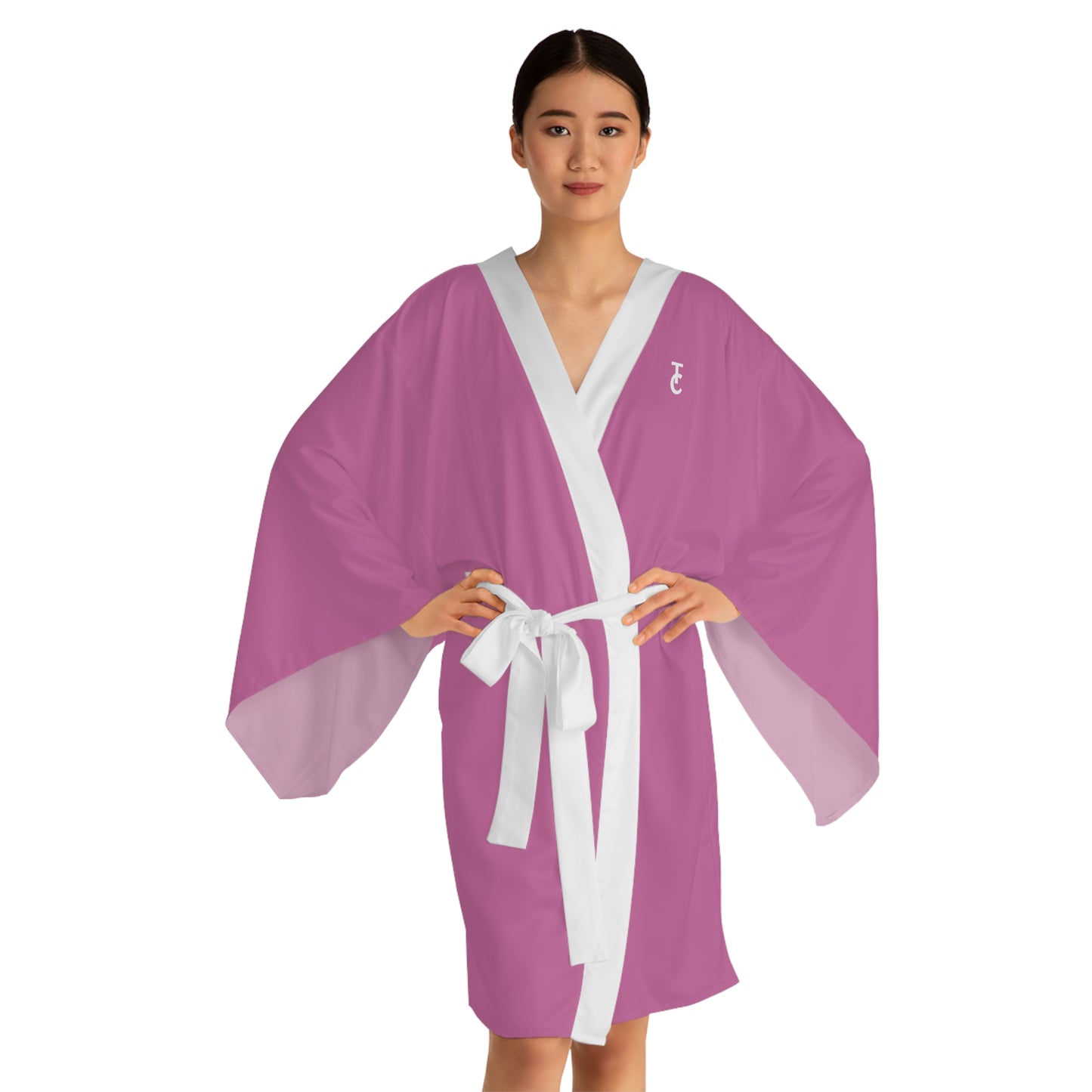 Pink Long Sleeve Kimono Robe, Cozy Loungewear, Relaxation Gift, Spa Day Attire, Self-Care Essentials, Birthday Present - THE CATCH