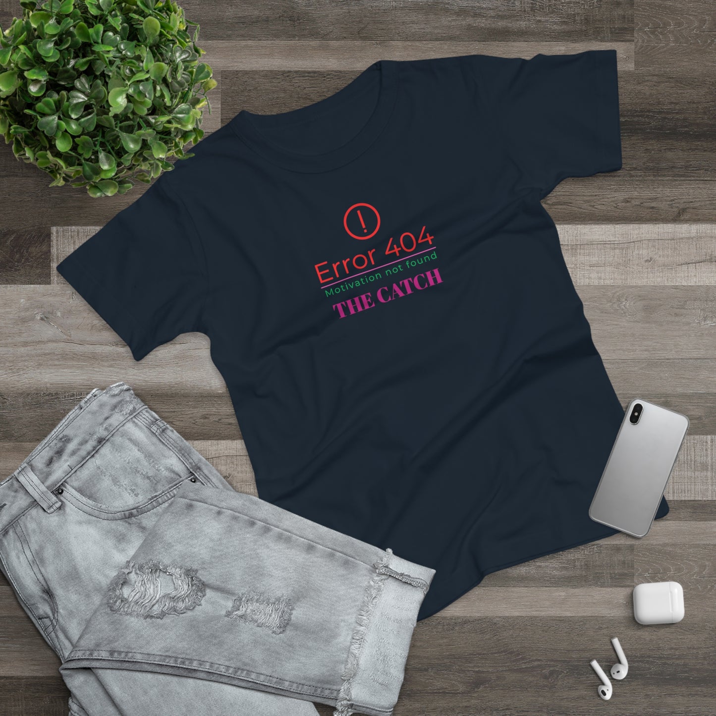 Error 404 Motivation Not Found Women's T-Shirt - Fun Yellow Tee for Laughs