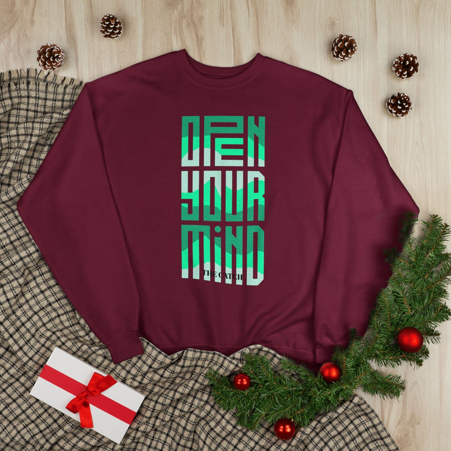 Open Your Mind  Eco-Friendly Sweatshirt | Minimalist Graphic Crewneck