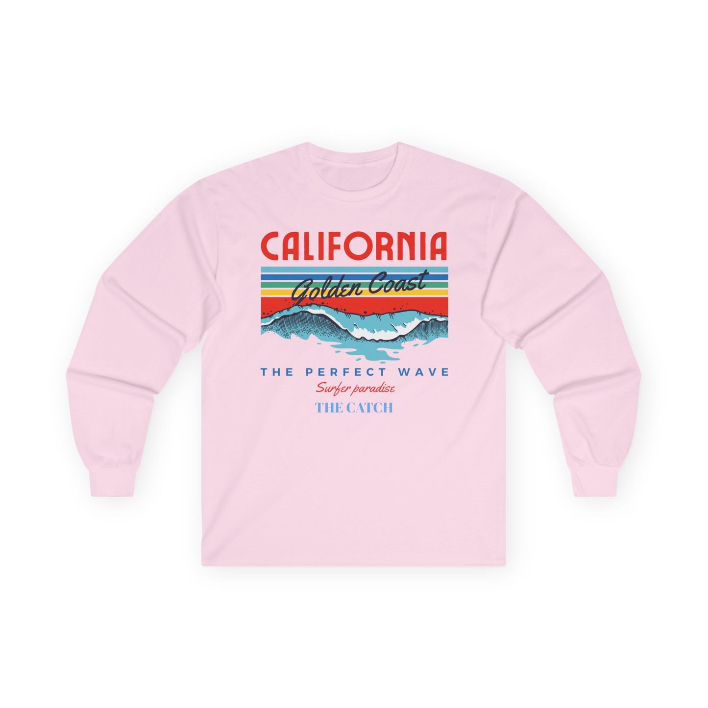 California Coast Long Sleeve Tee - Perfect Wave Design - THE CATCH