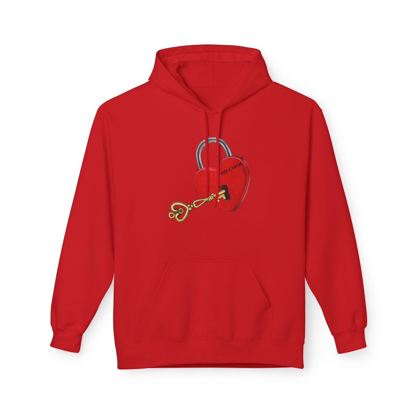 Heart Lock & Key Fleece Hoodie - Cozy Valentine’s Day Gift - THE CATCH