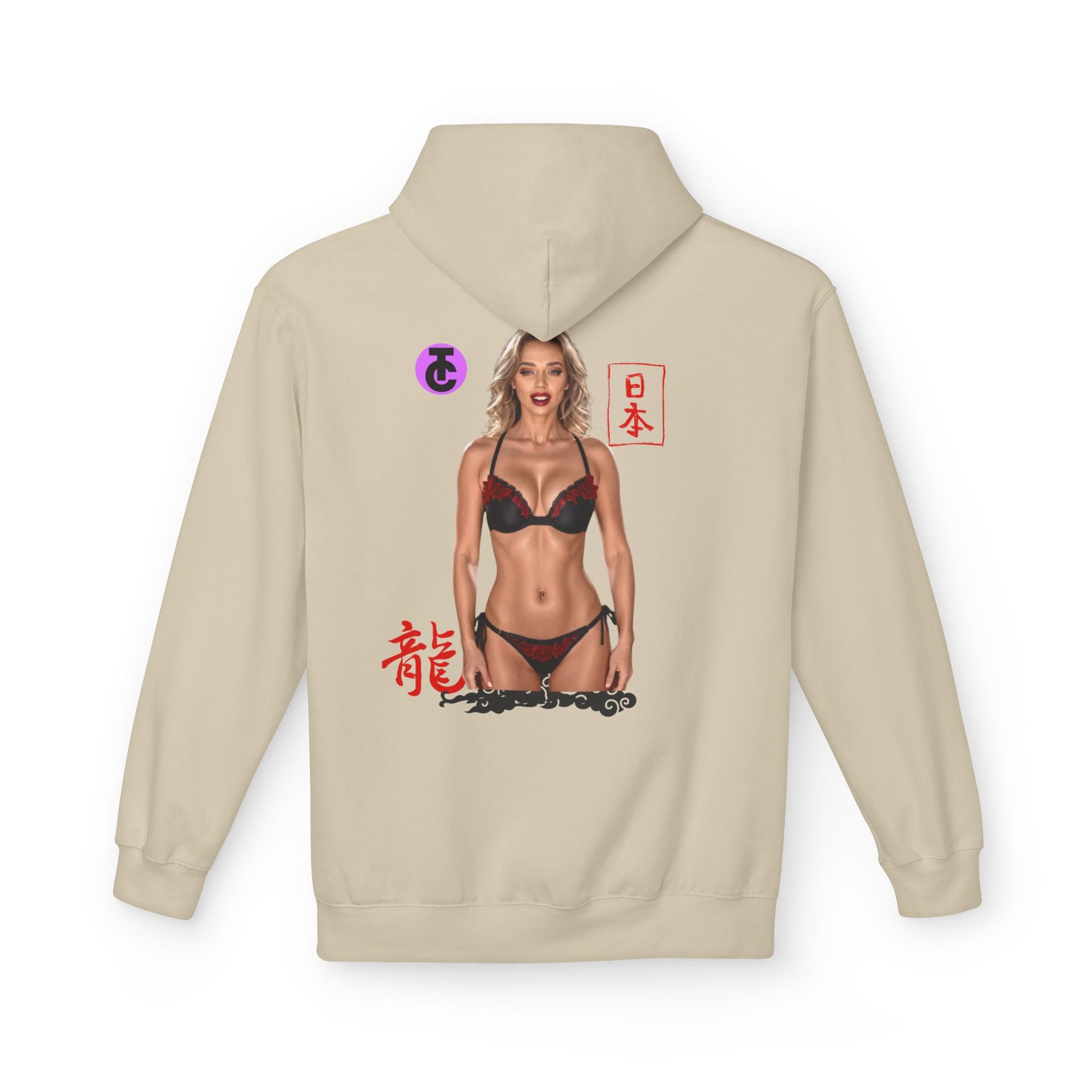Midweight Softstyle Fleece Hoodie - Vibrant Japanese-Inspired Design - THE CATCH