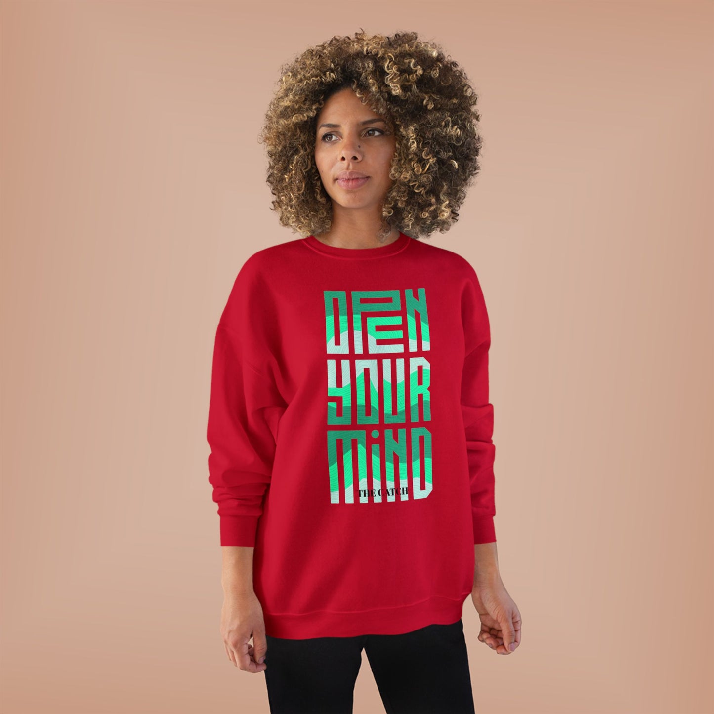 Open Your Mind  Eco-Friendly Sweatshirt | Minimalist Graphic Crewneck