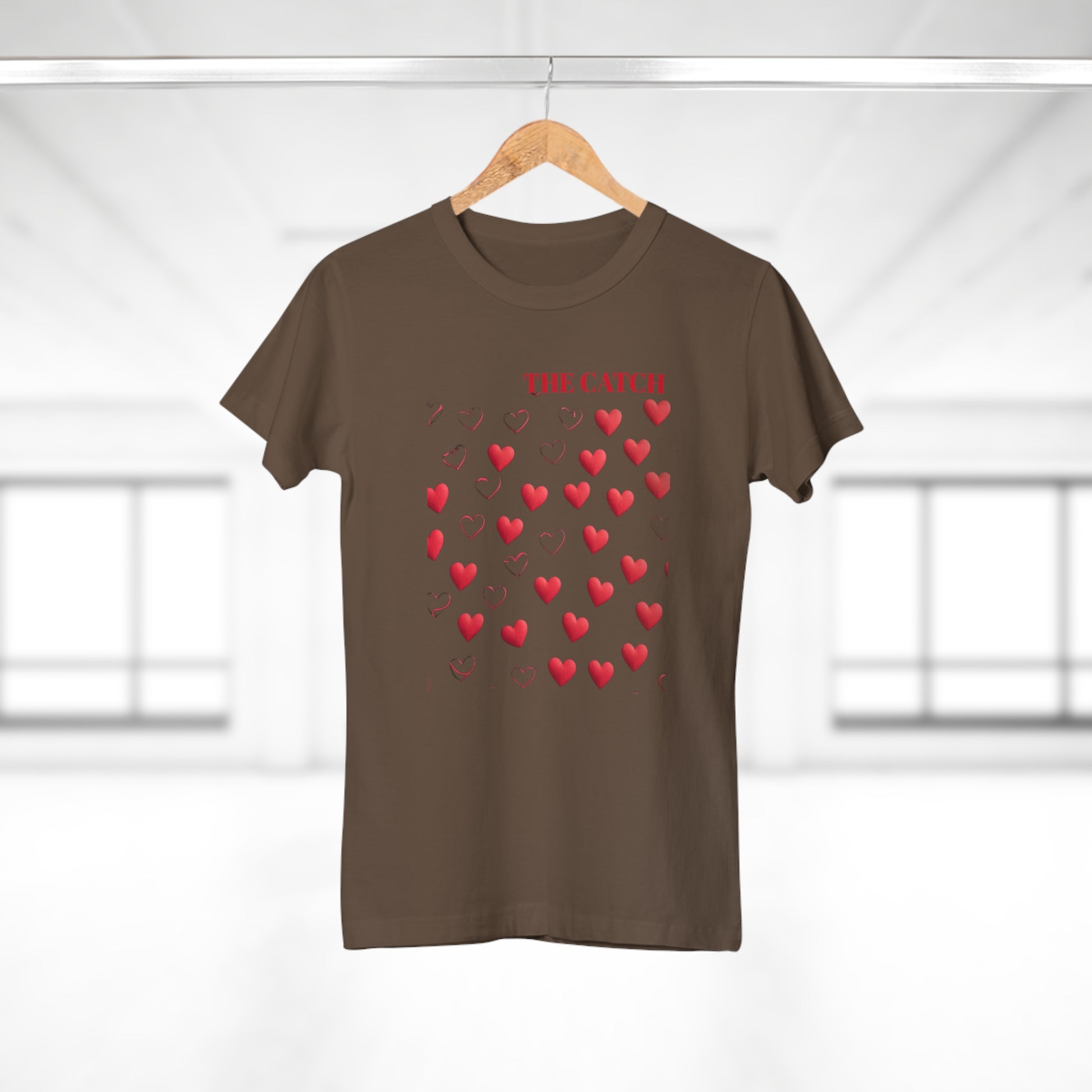 Romantic Hearts Women's T-Shirt - 'The Catch' Design - THE CATCH
