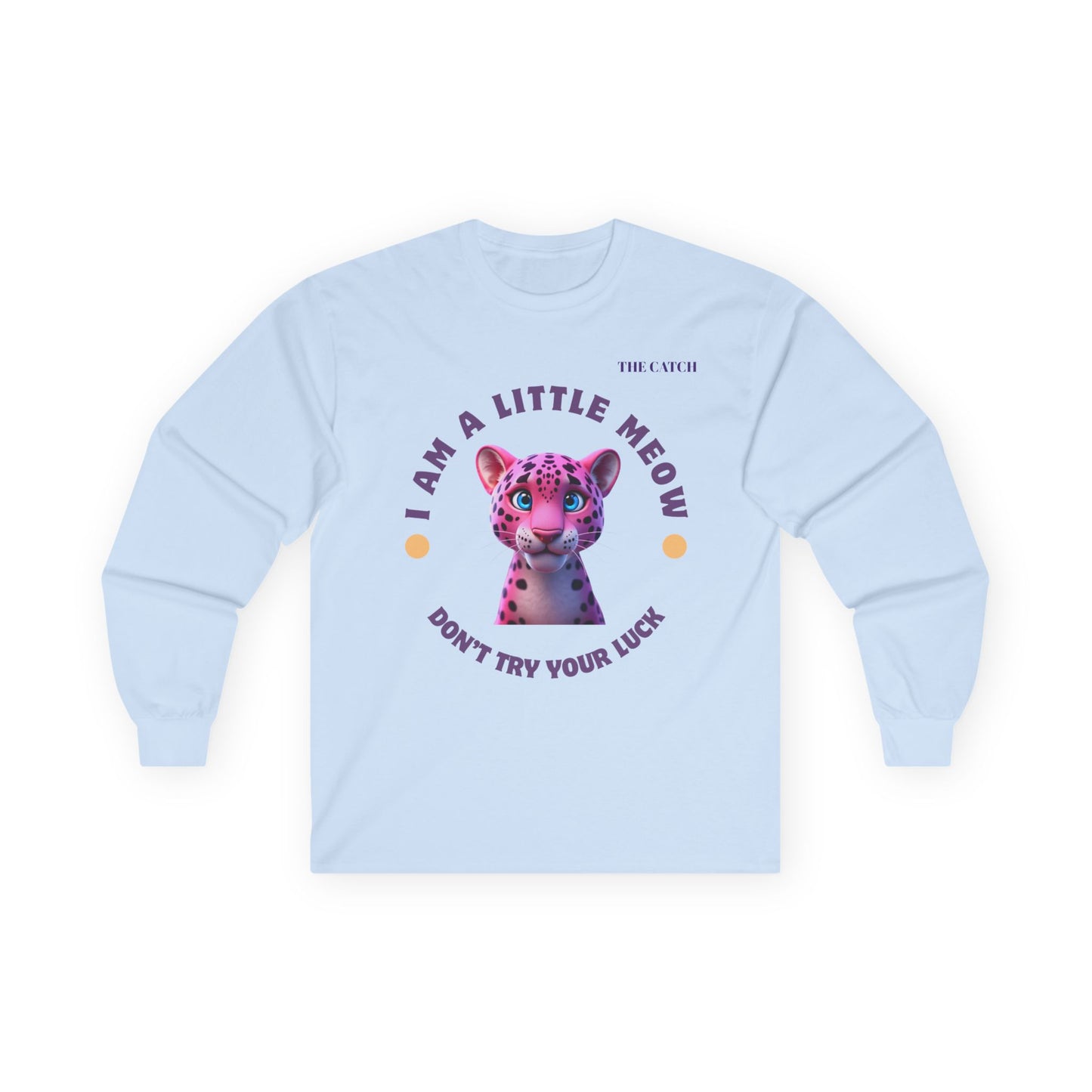 Funny Cat Long Sleeve Tee - "I Am A Little Meow" - Ultra Cotton