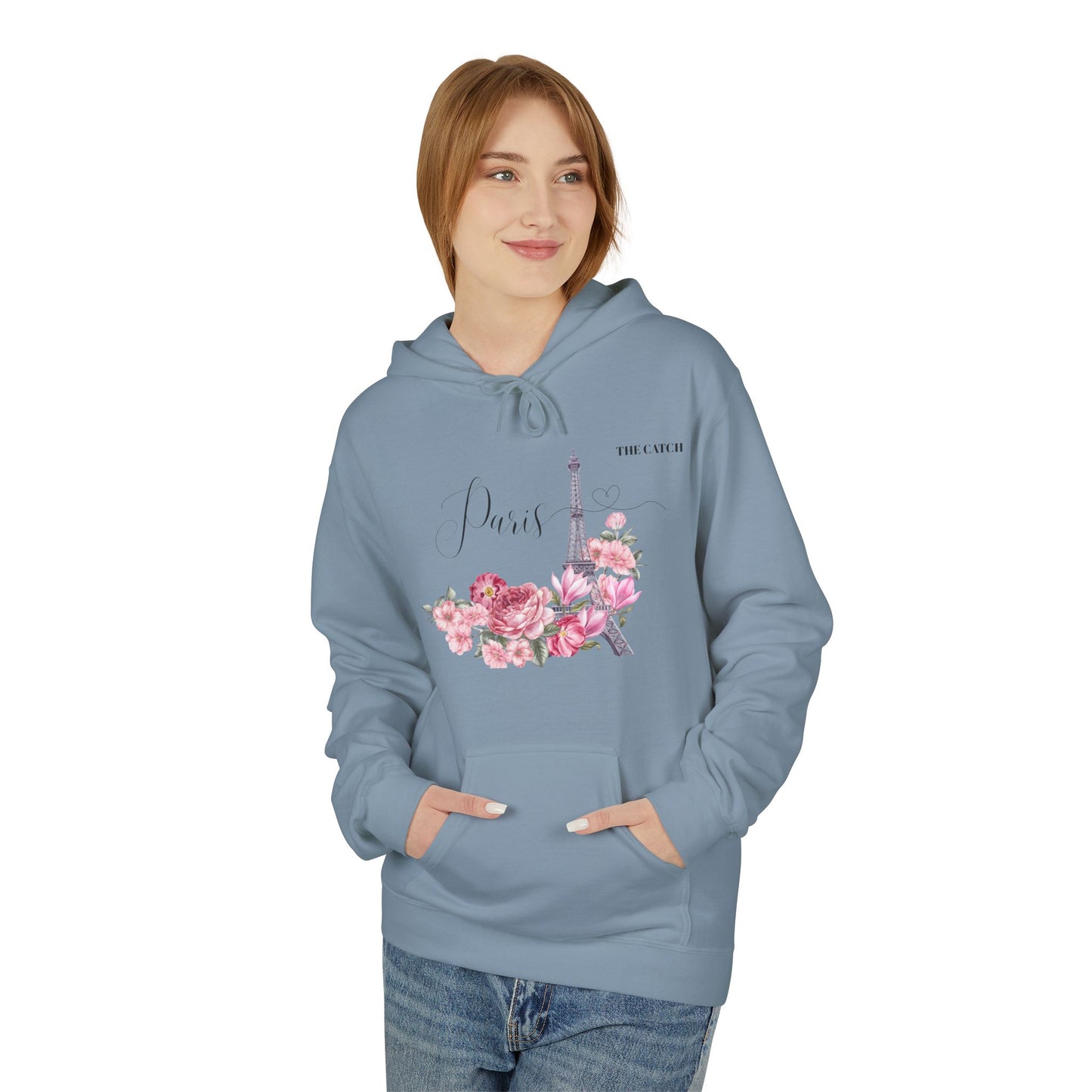 Paris Floral Graphic Hoodie - Softstyle Midweight Fleece - THE CATCH