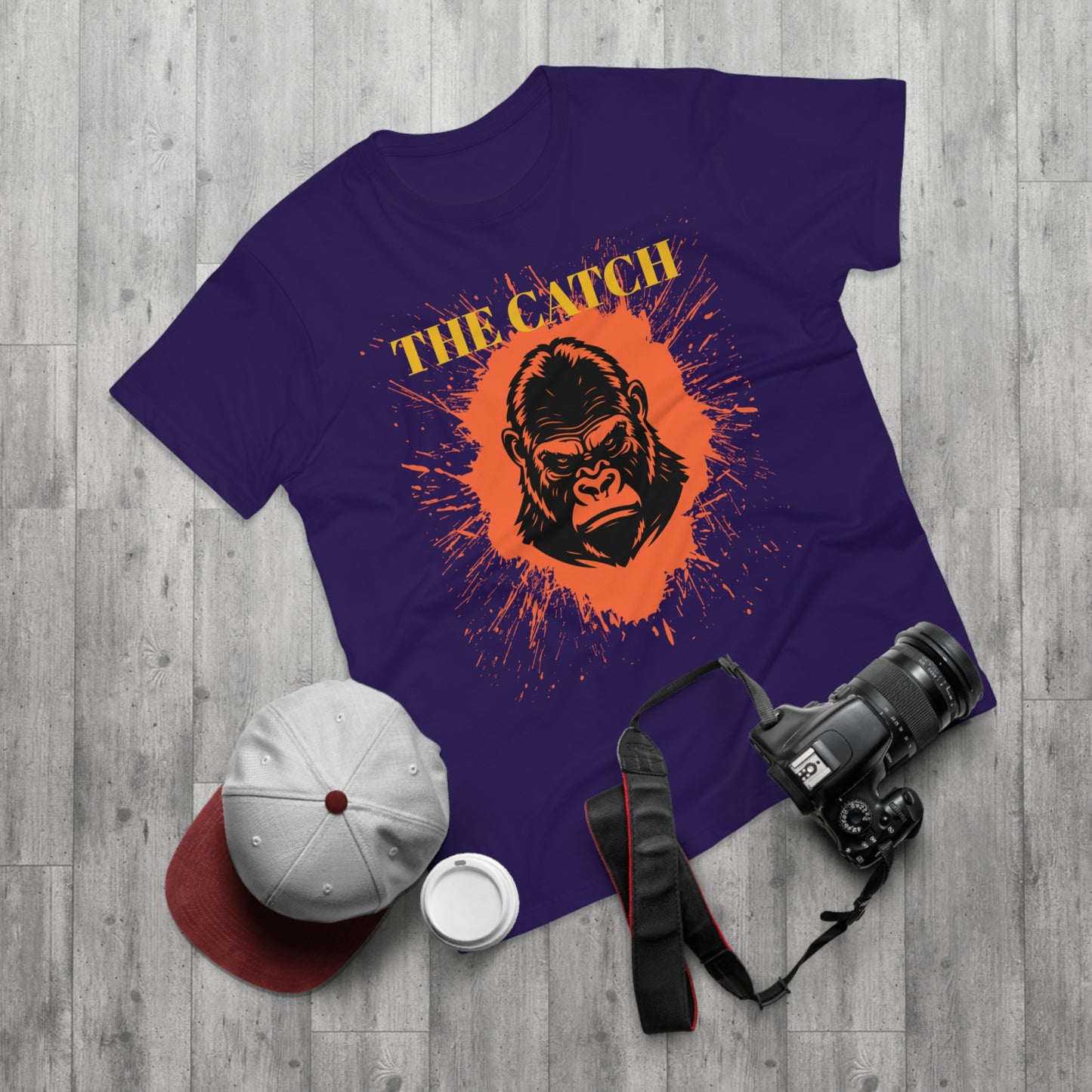Men's Graphic T-Shirt - "The Catch" Gorilla Design