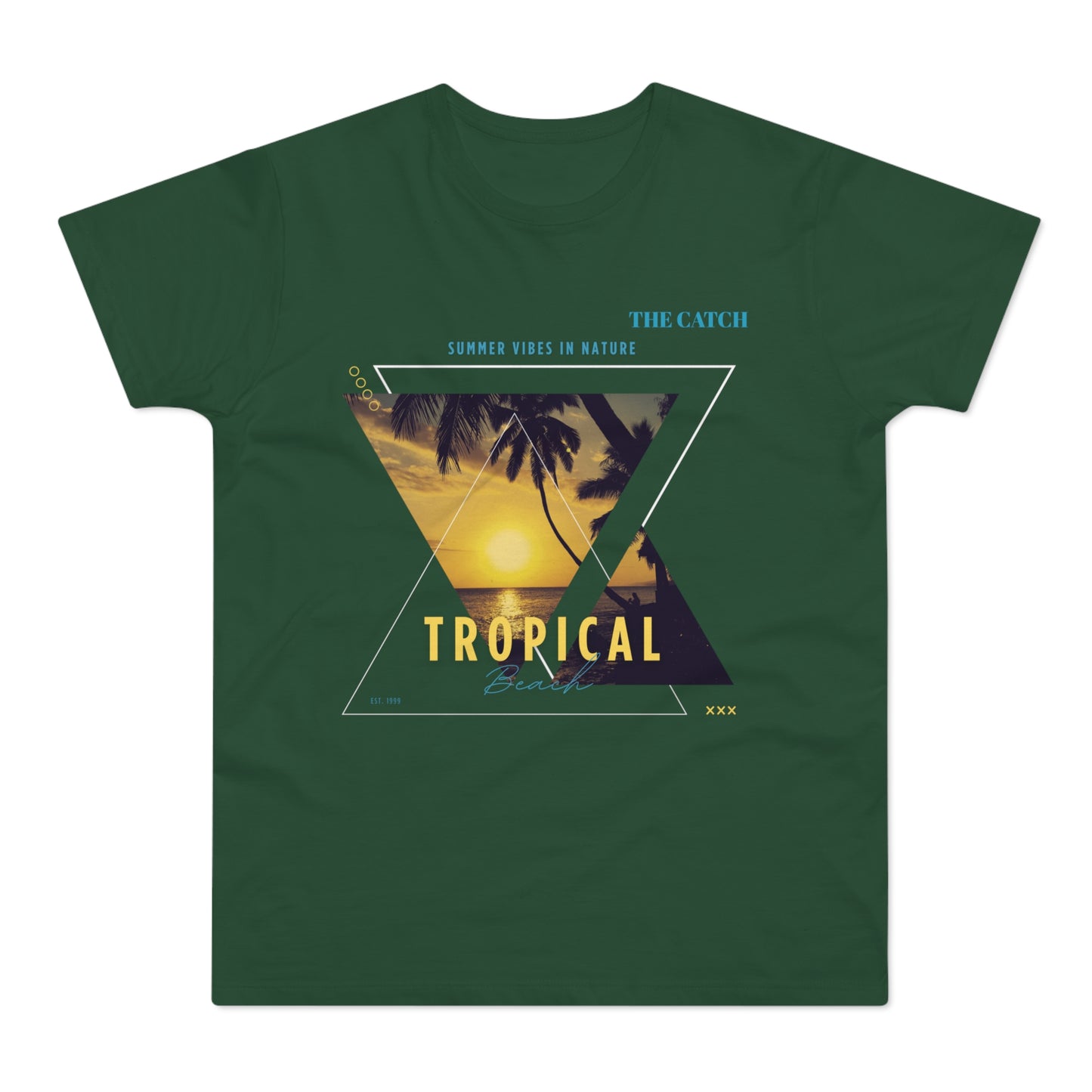 Tropical Vibes Men's T-Shirt - Summer Nature Graphic Tee - THE CATCH