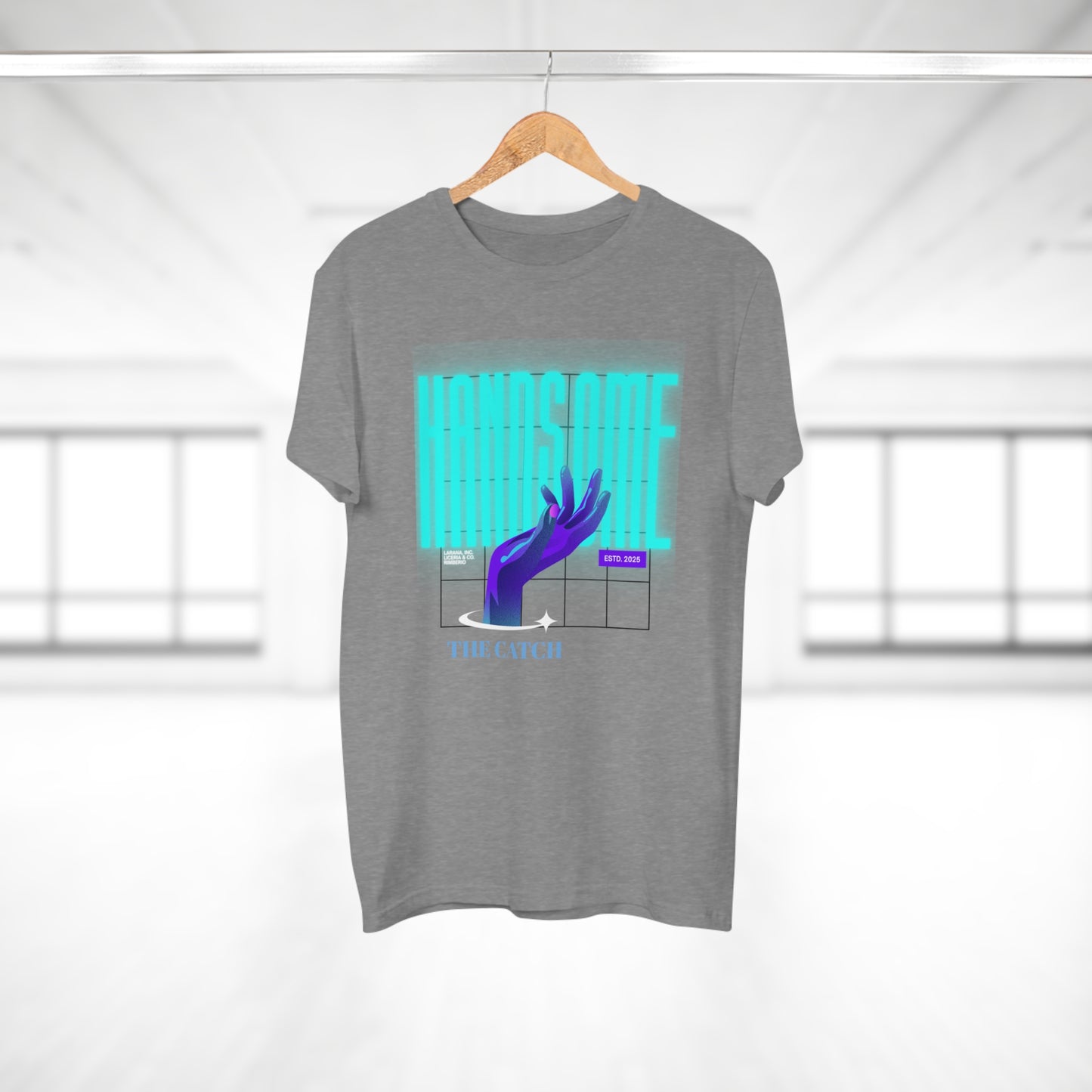 Stylish Graphic Tee for Men - 'Handsome' Design - THE CATCH