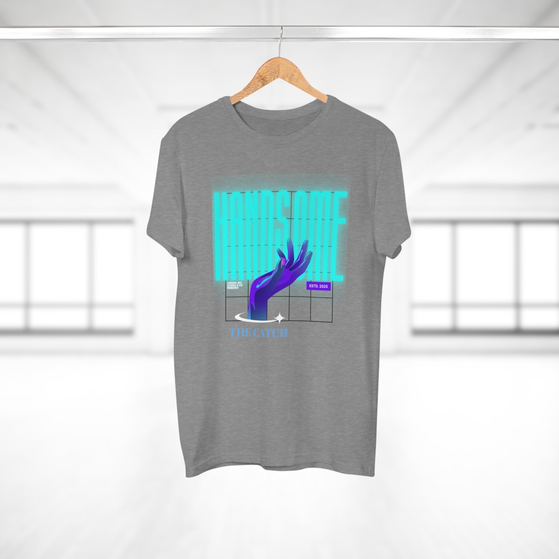 Stylish Graphic Tee for Men - 'Handsome' Design - THE CATCH