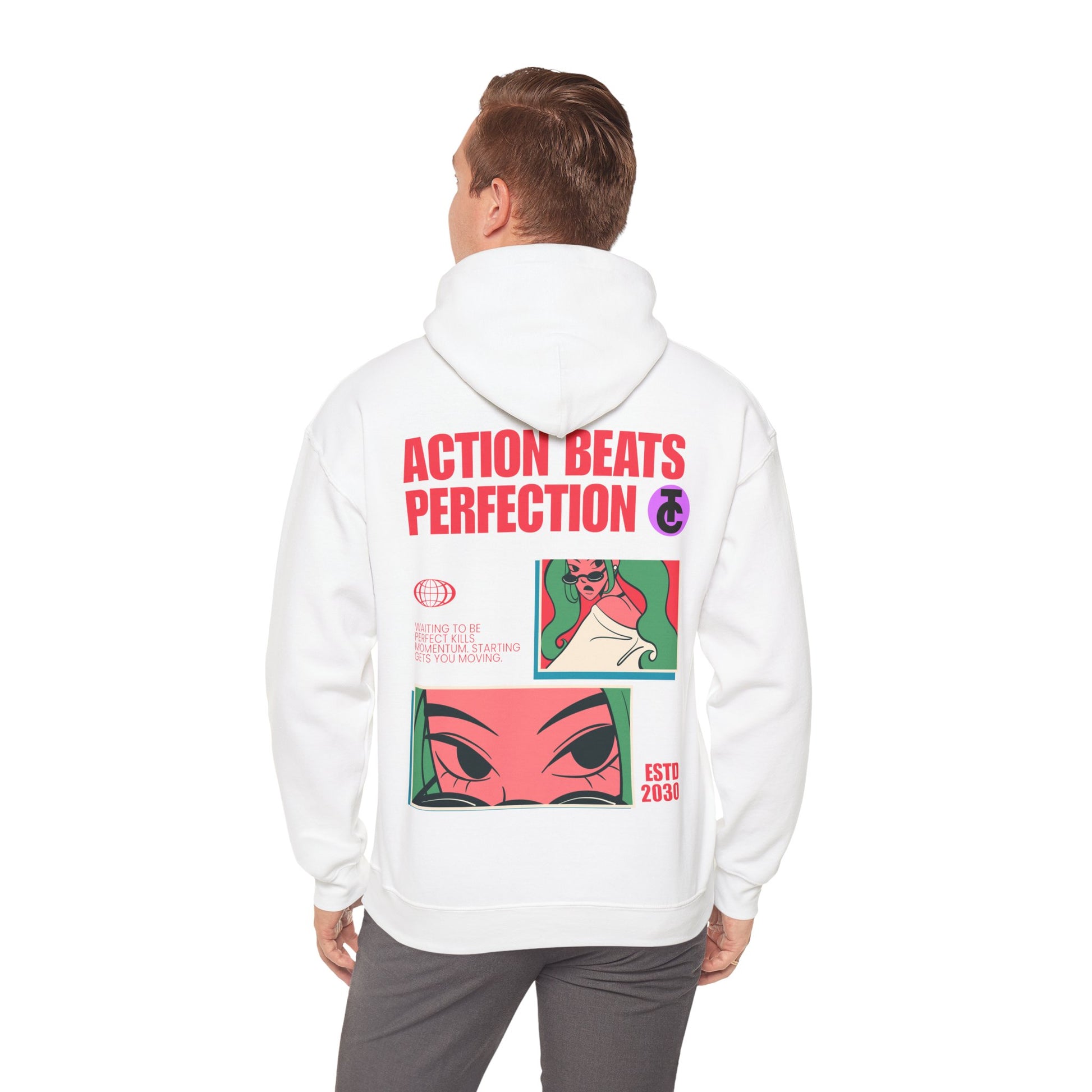 Stylish Hoodie with Bold Graphic Design | Cozy Streetwear for Every Occasion, Trendy Gift, Casual Wear, Fashion Statement - THE CATCH