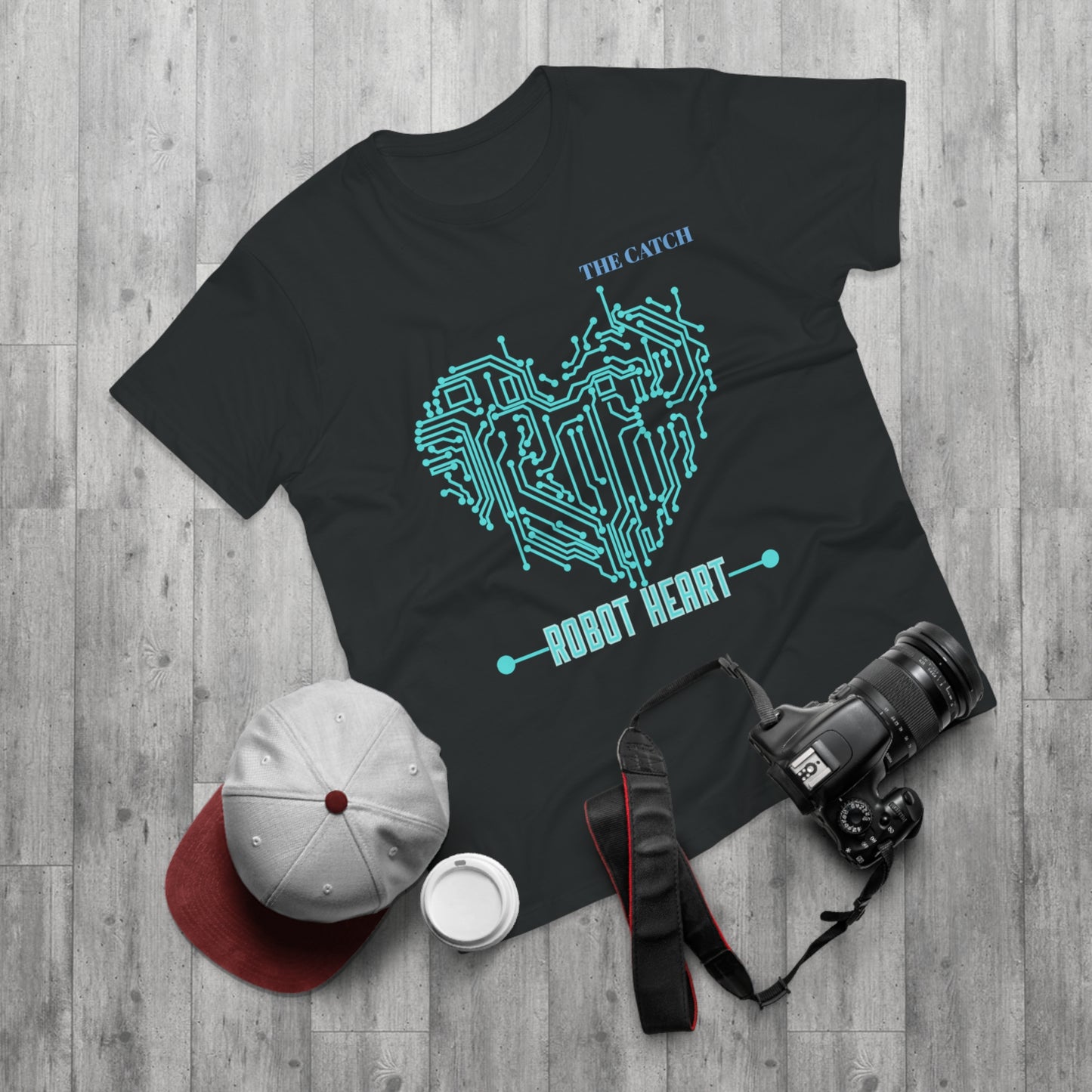 Robot Heart Graphic Tee for Tech Enthusiasts