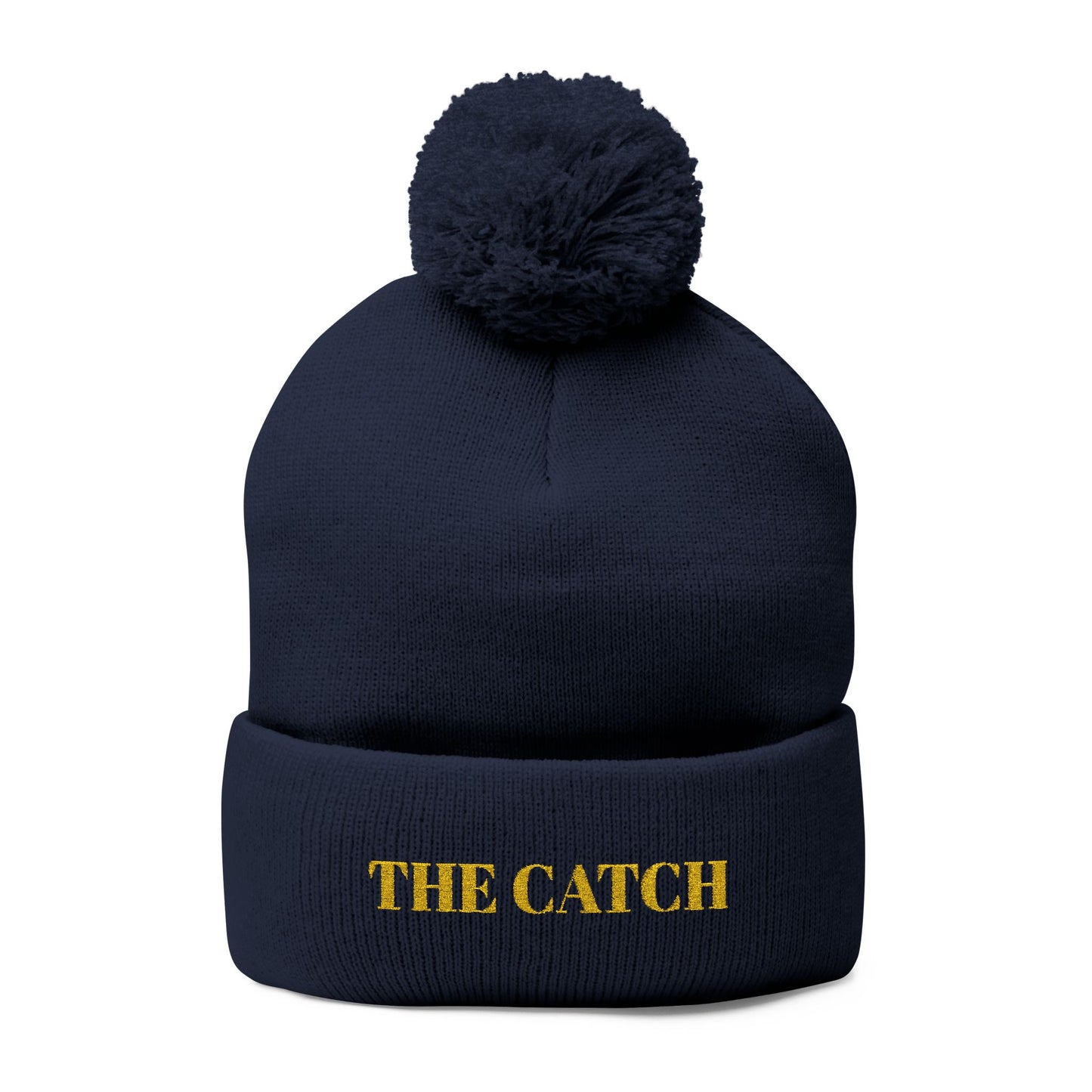 Cozy Embroidered Pom-Pom Knit Cap, - THE CATCH