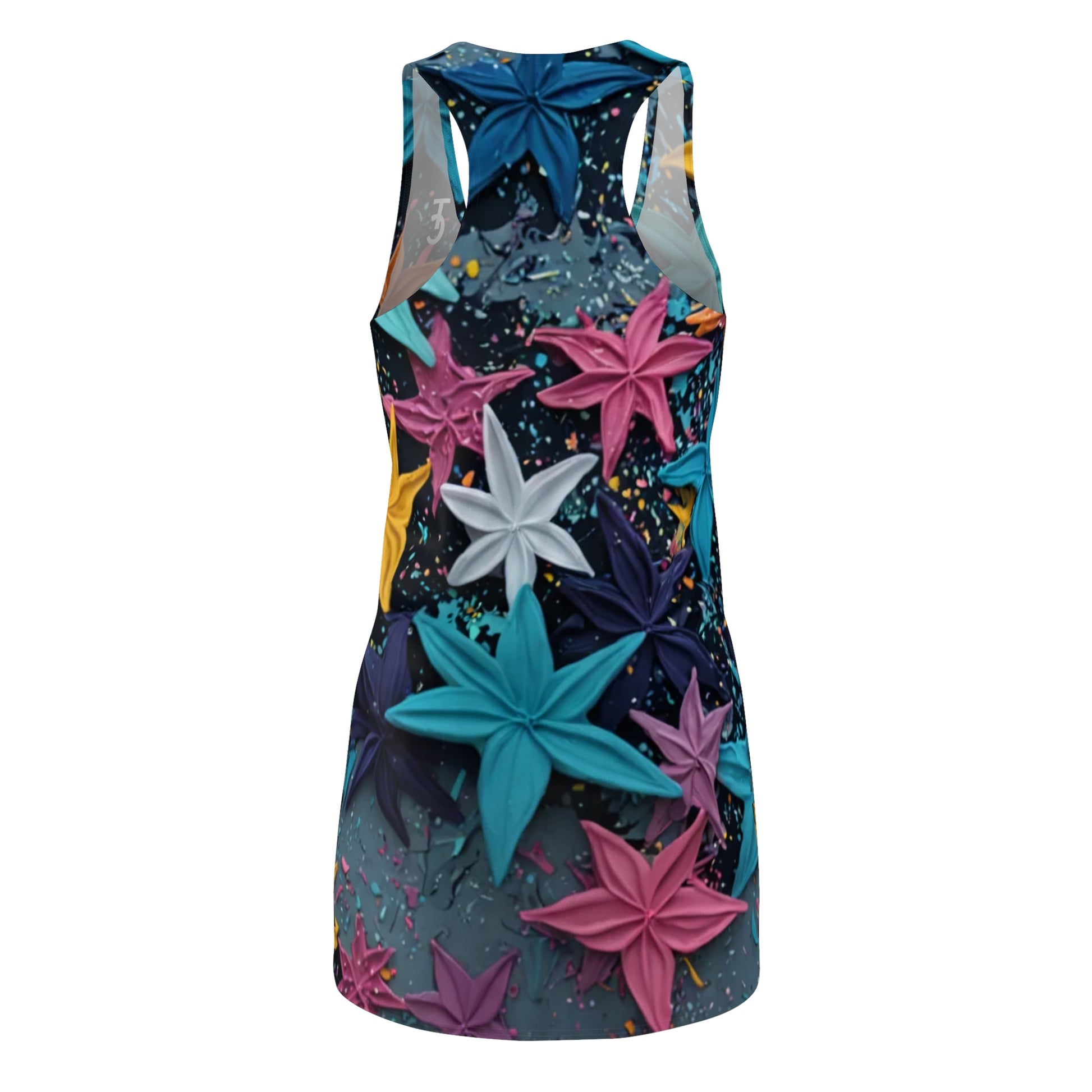 Vibrant Floral Racerback Dress for Women, Summer Dress, Casual Wear, Beach Outfit, Festival Dress, Everyday Style - THE CATCH