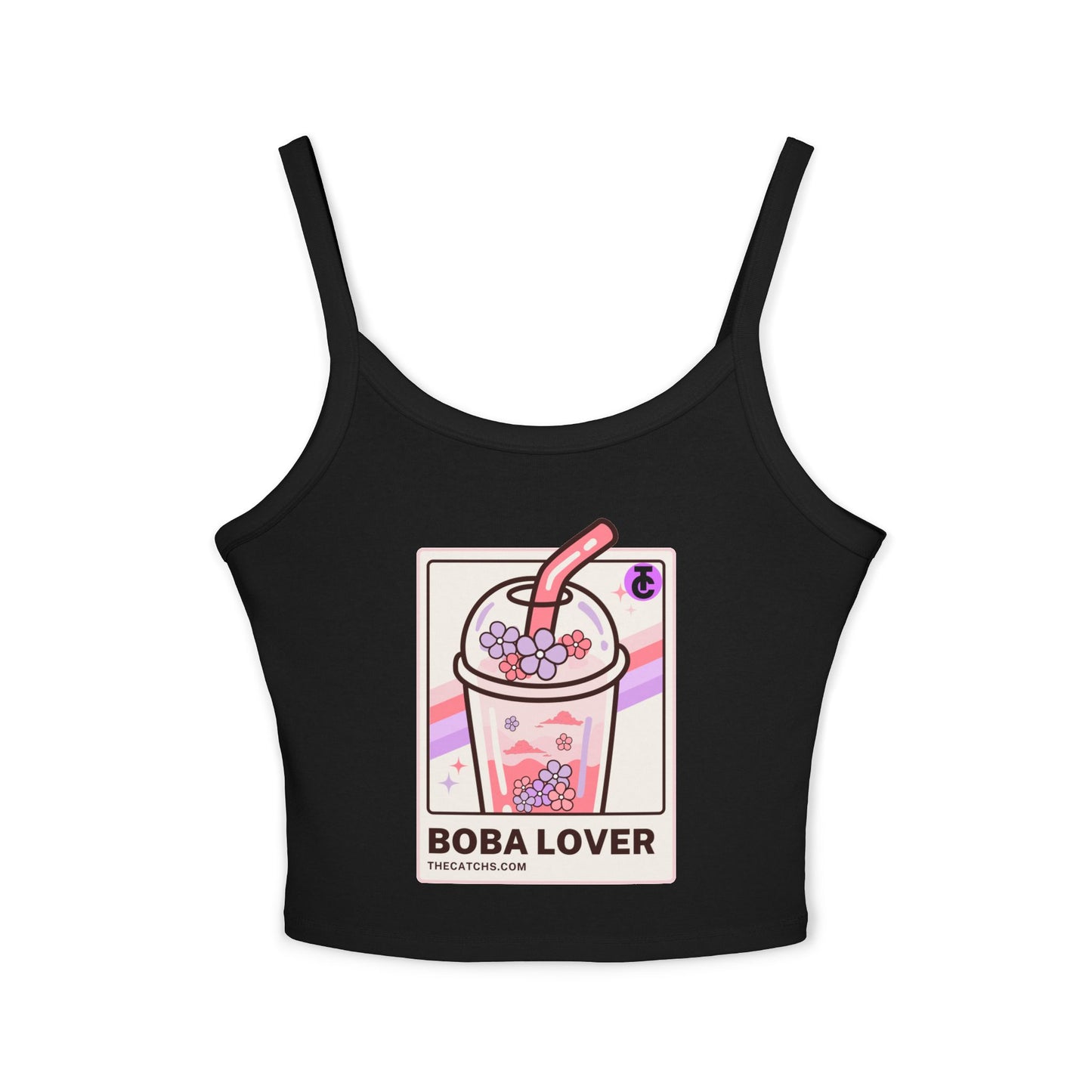 Boba Lover Women's Spaghetti Strap Tank Top | Cute Summer Top, Bubble Tea Apparel, Gift for Boba Fans, Casual Wear, Hot Weather Style - THE CATCH