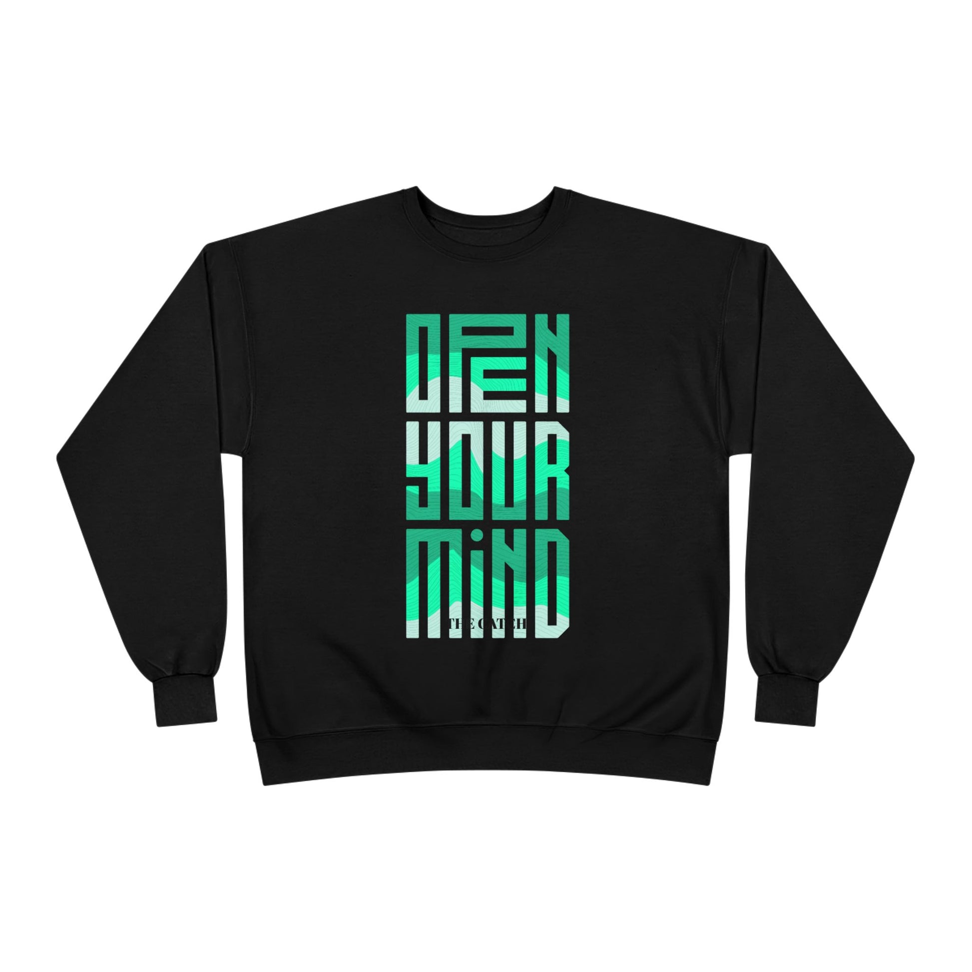 Open Your Mind Eco-Friendly Sweatshirt | Minimalist Graphic Crewneck - THE CATCH