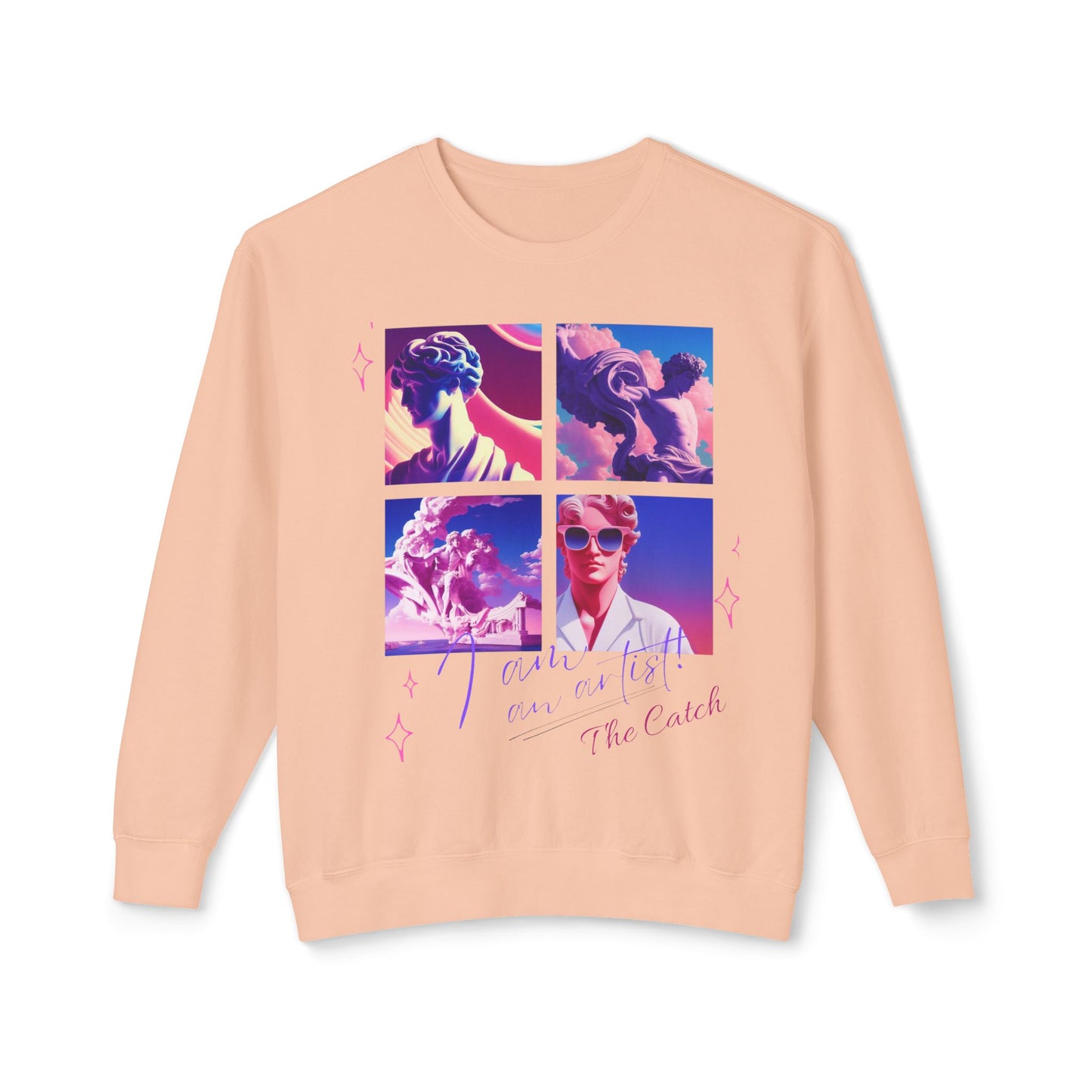 Artistic Crewneck Sweatshirt - "The Catch" Graphic Design - THE CATCH