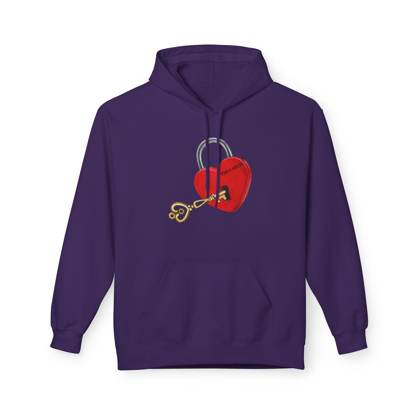 Heart Lock & Key Fleece Hoodie - Cozy Valentine’s Day Gift - THE CATCH