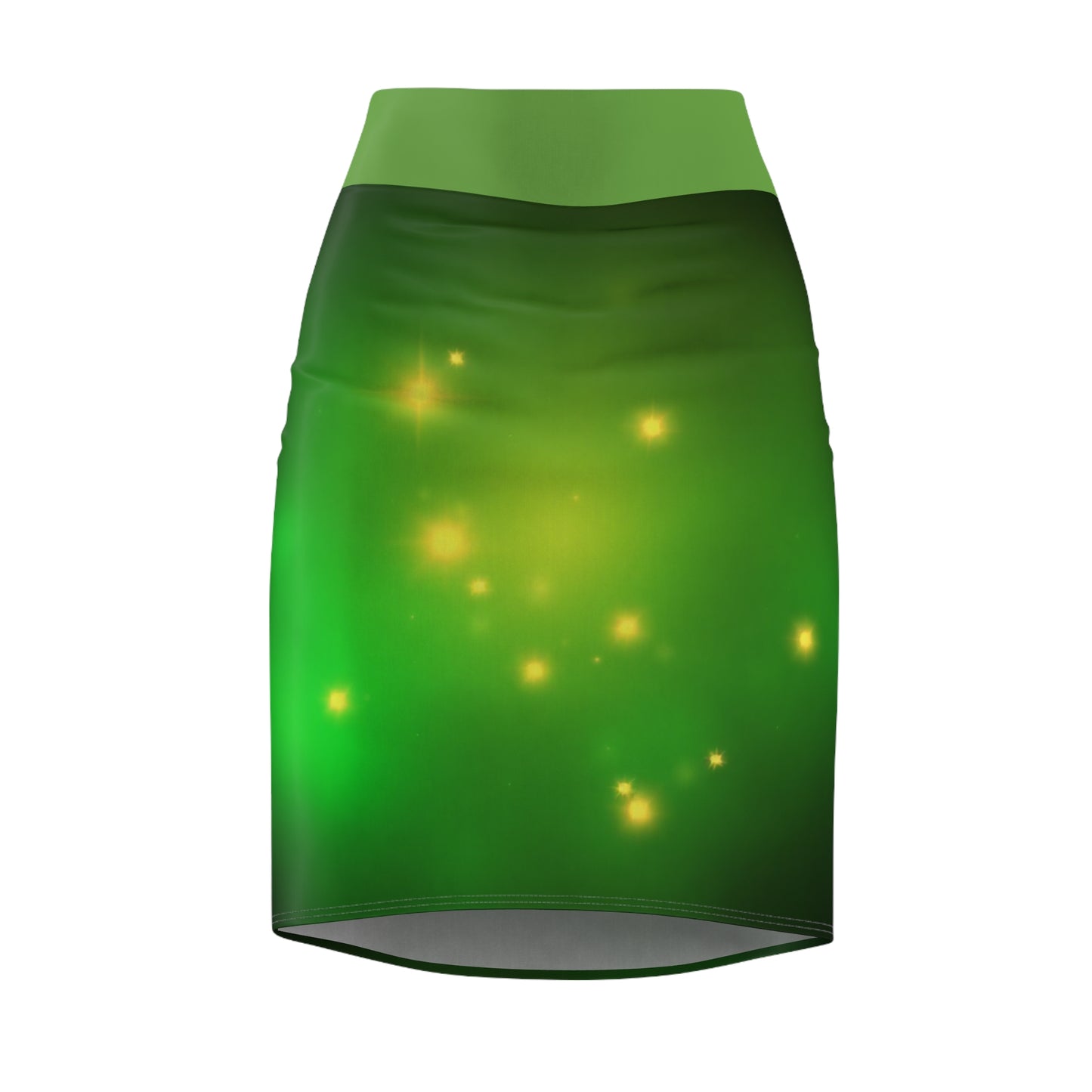 Sparkling Green Women's Pencil Skirt, Chic Skirt for Parties, Everyday Wear, Holiday Gift, Trendy Fashion Statement - THE CATCH