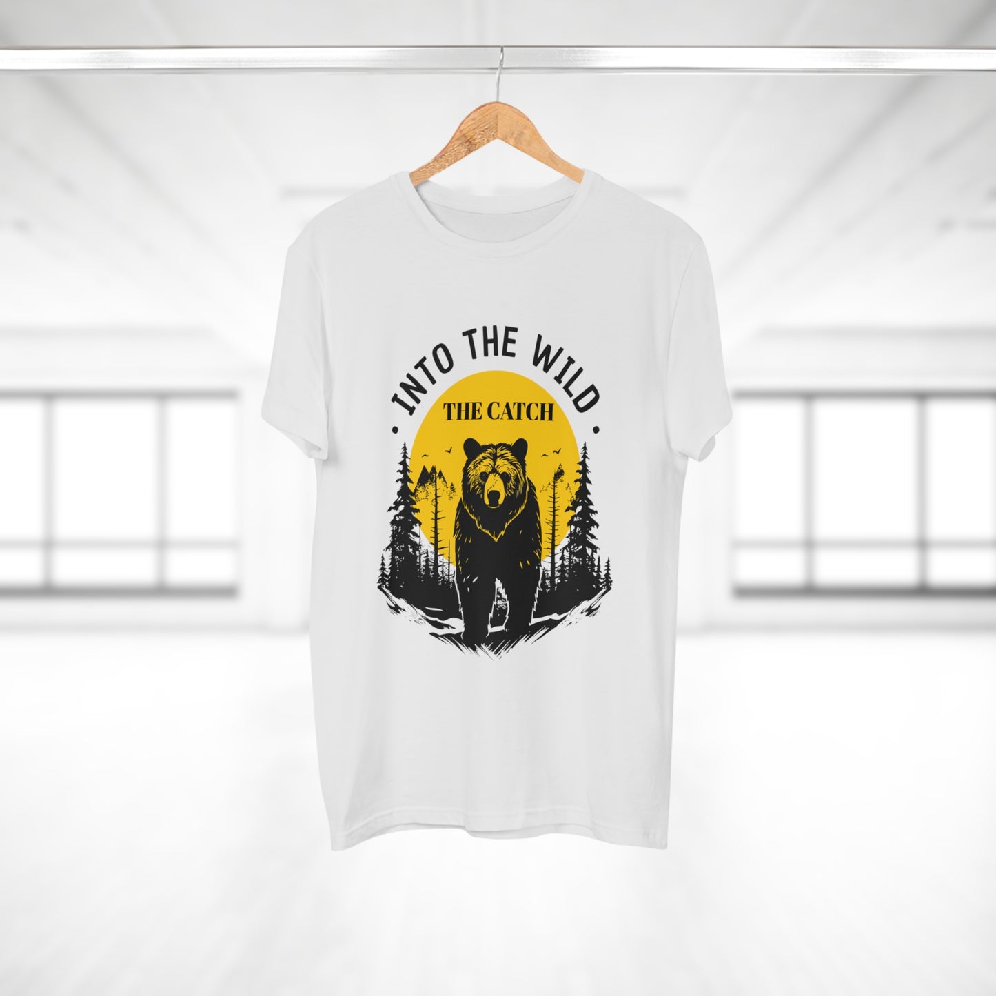 Men's Outdoor Adventure T-Shirt | Into the Wild Bear Design - THE CATCH