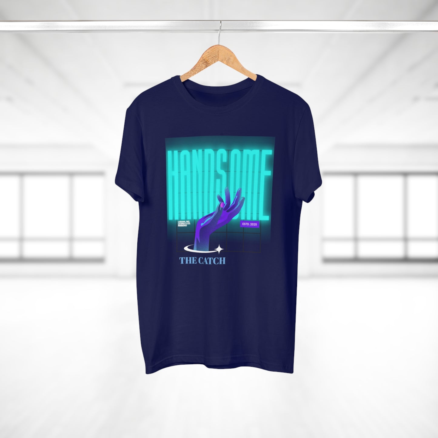 Stylish Graphic Tee for Men - 'Handsome' Design - THE CATCH