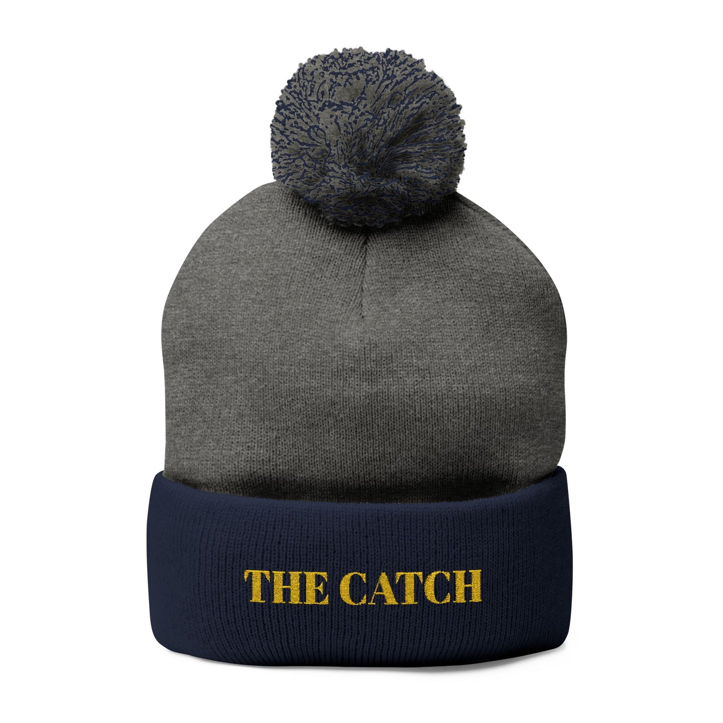 Cozy Embroidered Pom-Pom Knit Cap, - THE CATCH