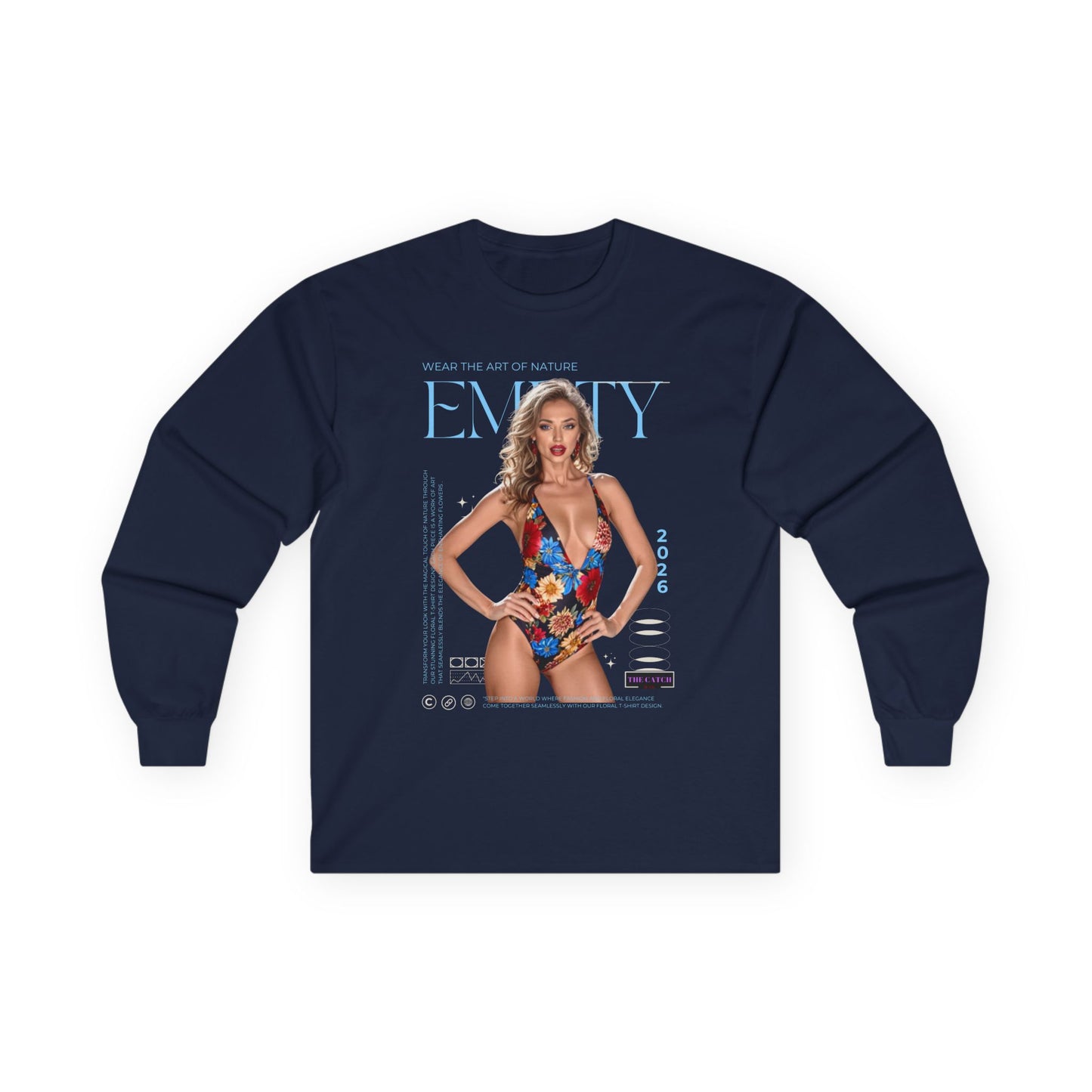 Embody Your Style: Ultra Cotton Long Sleeve Tee with Fashion Graphic - THE CATCH