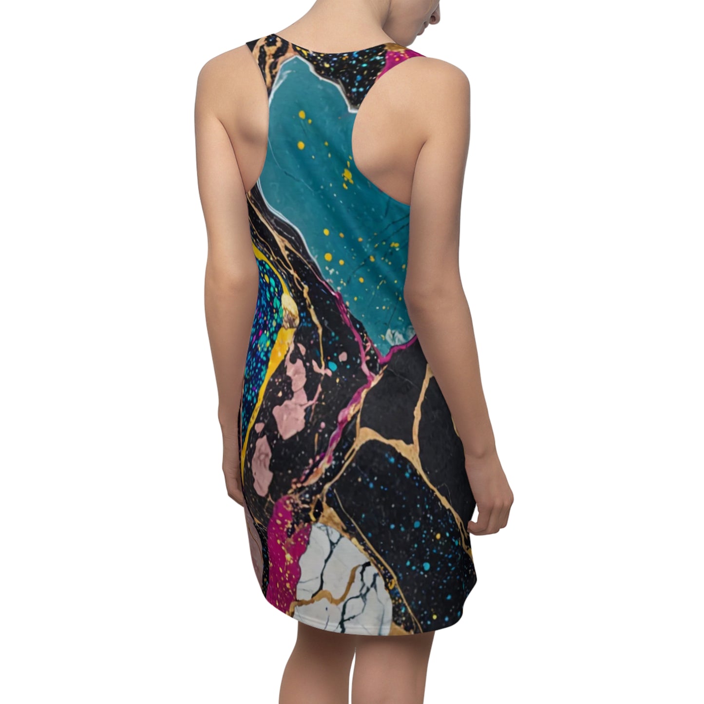 Colorful Abstract Racerback Dress for Women | Bohemian Summer Dress, Casual Party Dress, Unique Beach Cover-Up, Gift for Her, Vacation [...] - THE CATCH