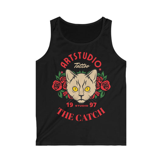 Cat Tattoo Art Men's Tank Top - The Catch