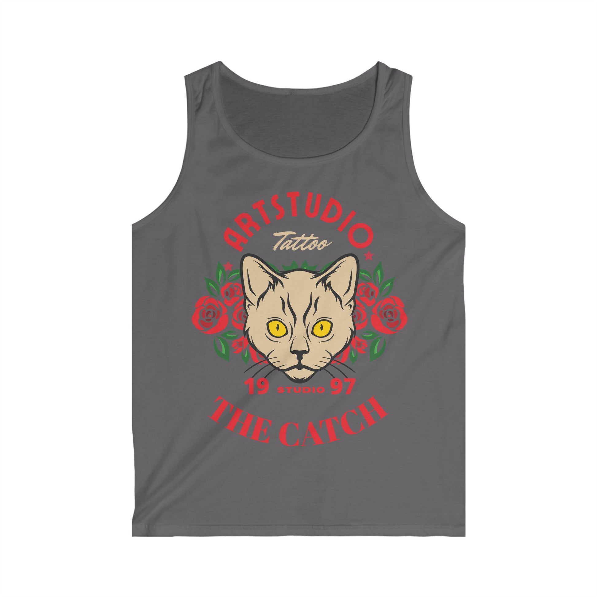 Cat Tattoo Art Men's Tank Top - The Catch - THE CATCH